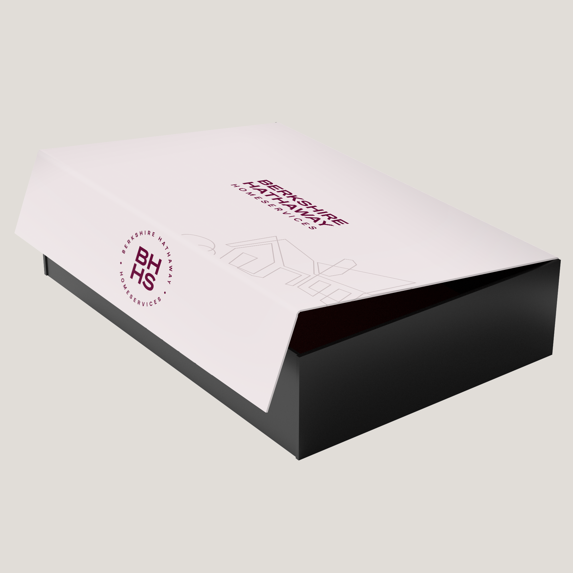 BHHS Rose Large Gift Box. Elegant rose finish with durable construction, ideal for memorable presentations, gifts, or client experiences.