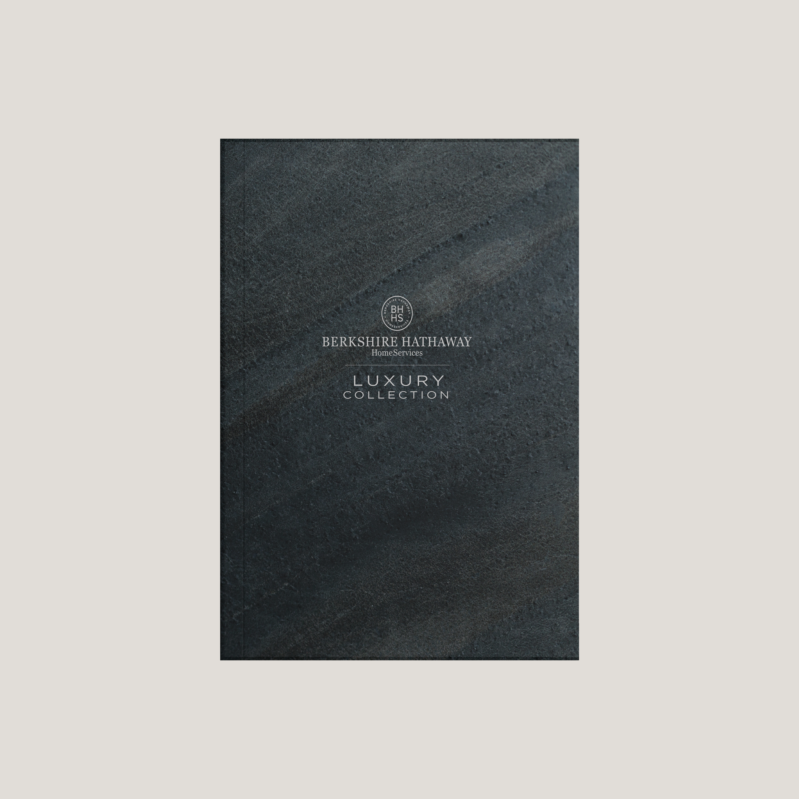 BHHS Luxury Texture Lay Flat Softcover front view with soft touch material and raised UV logo branding