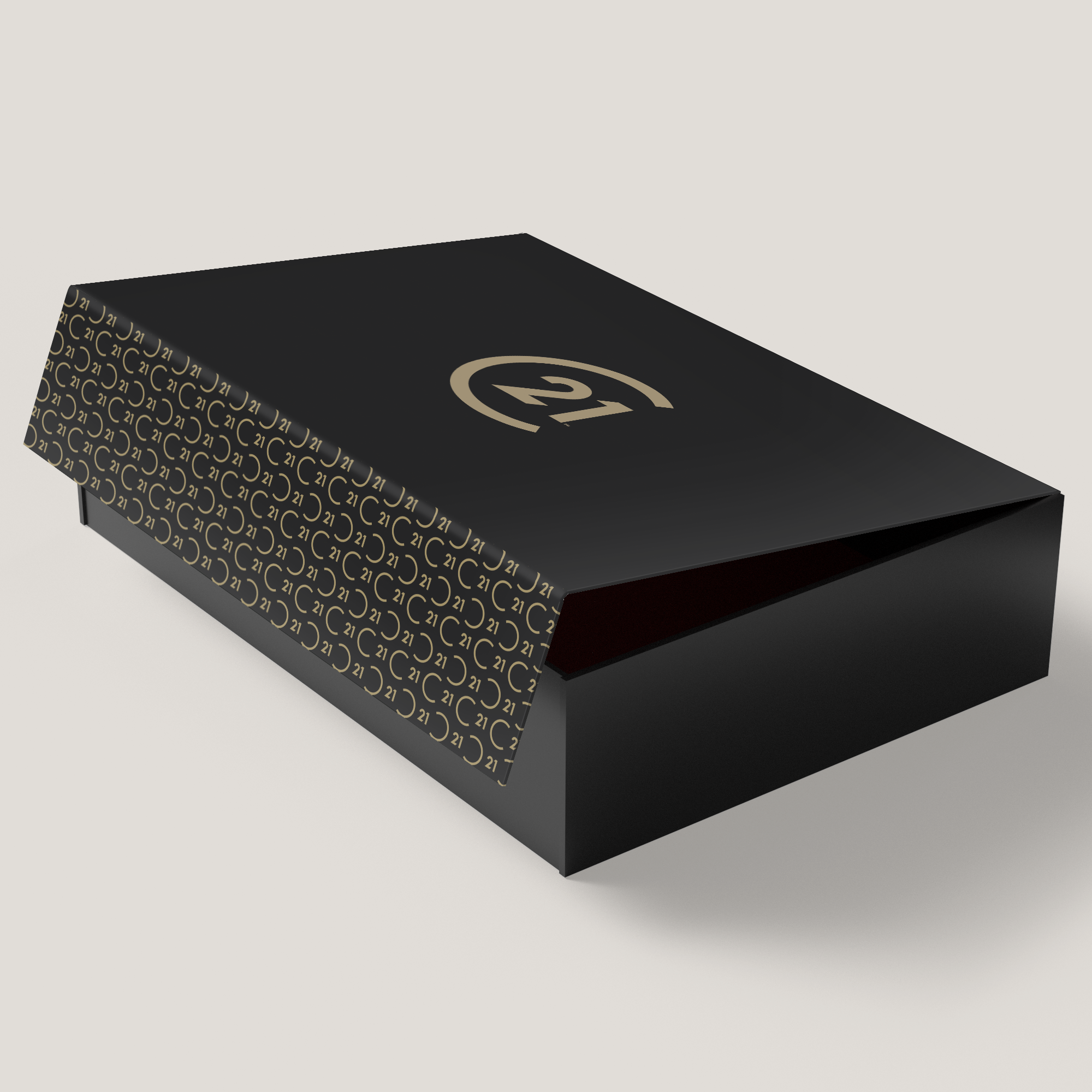 Century 21 Charcoal Large Gift Box. Modern charcoal finish with professional strength, ideal for client gifts and polished presentations.