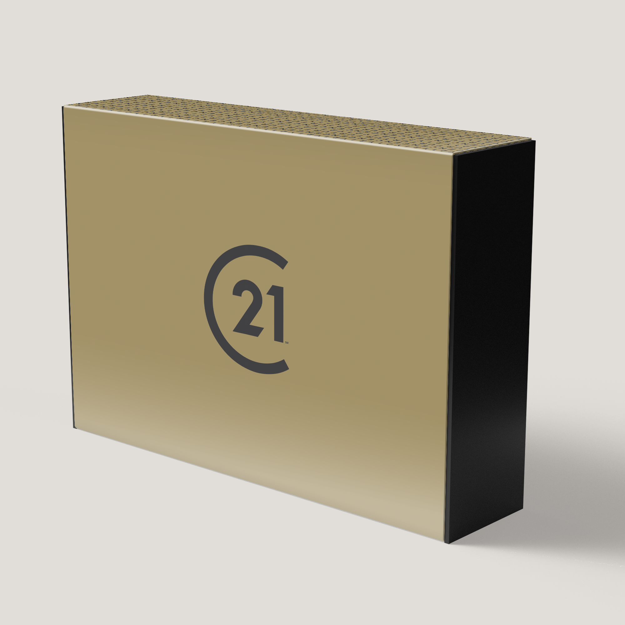 Century 21 Gilded Large Gift Box. Premium gilded design with strong build, perfect for elegant client gifts and presentations.