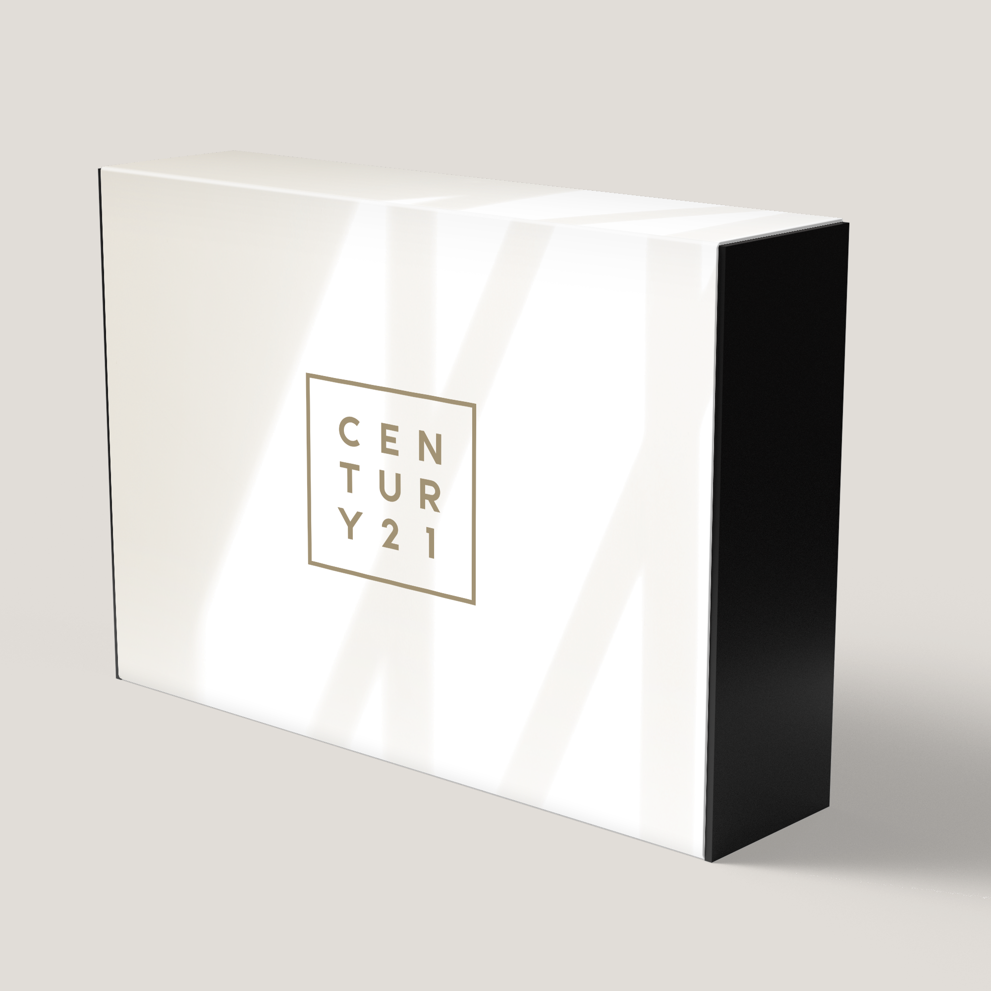Century 21 Nest Large Gift Box. Stylish and sturdy design for presenting gifts or materials with professionalism. Perfect for client use.