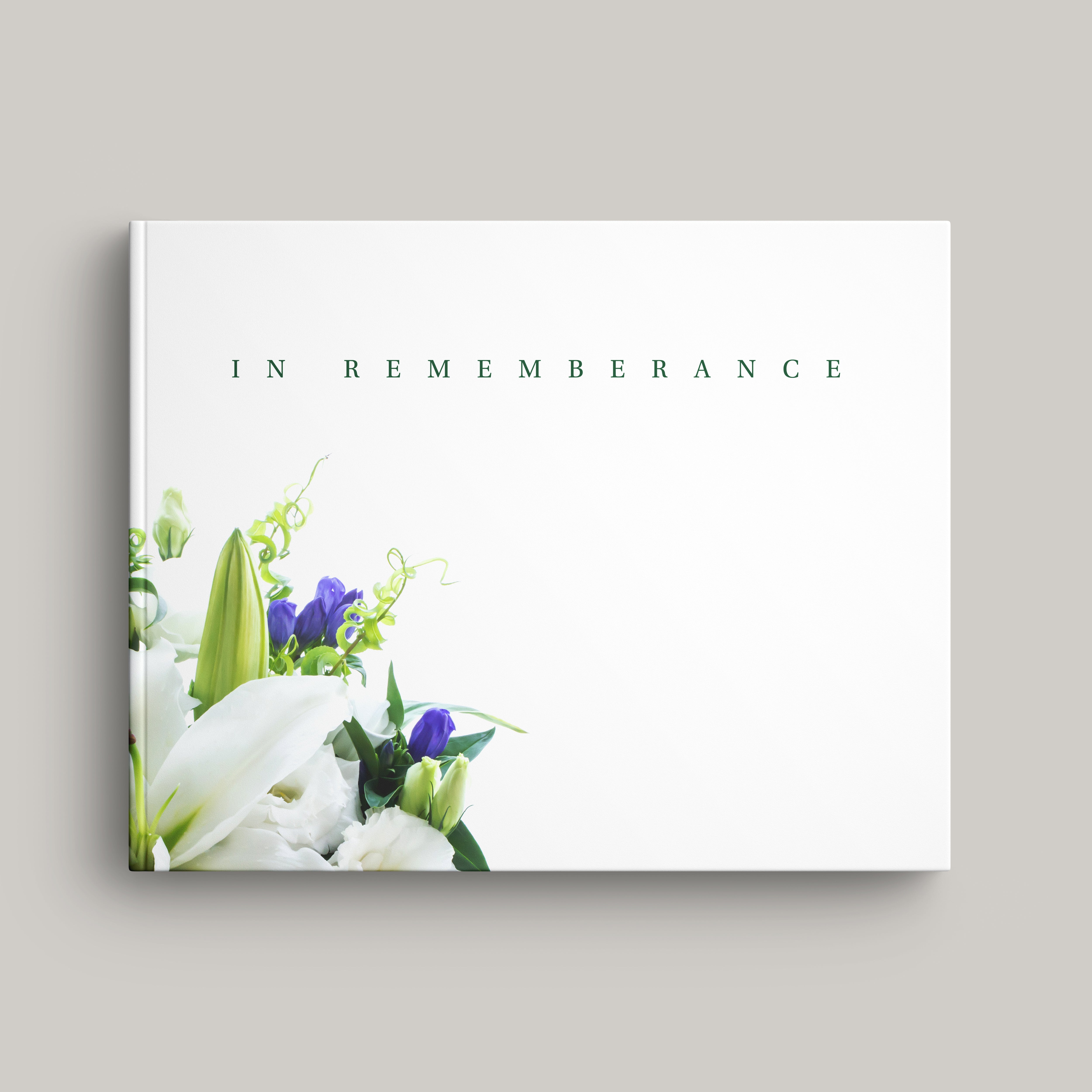 Funeral White Flower Registry Hardcover (10 Pack)