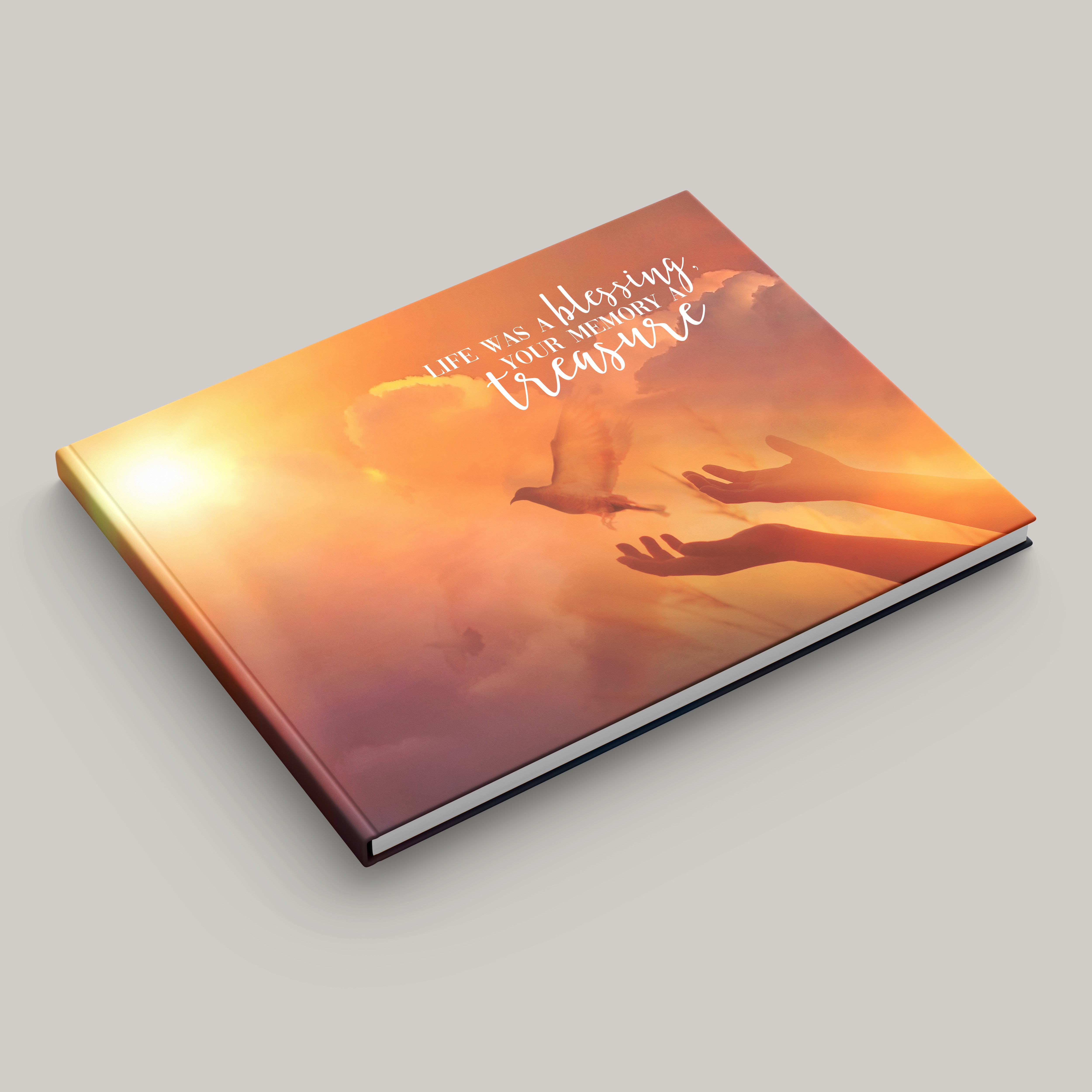 Funeral Sunset Dove Registry Hardcover (10 Pack)