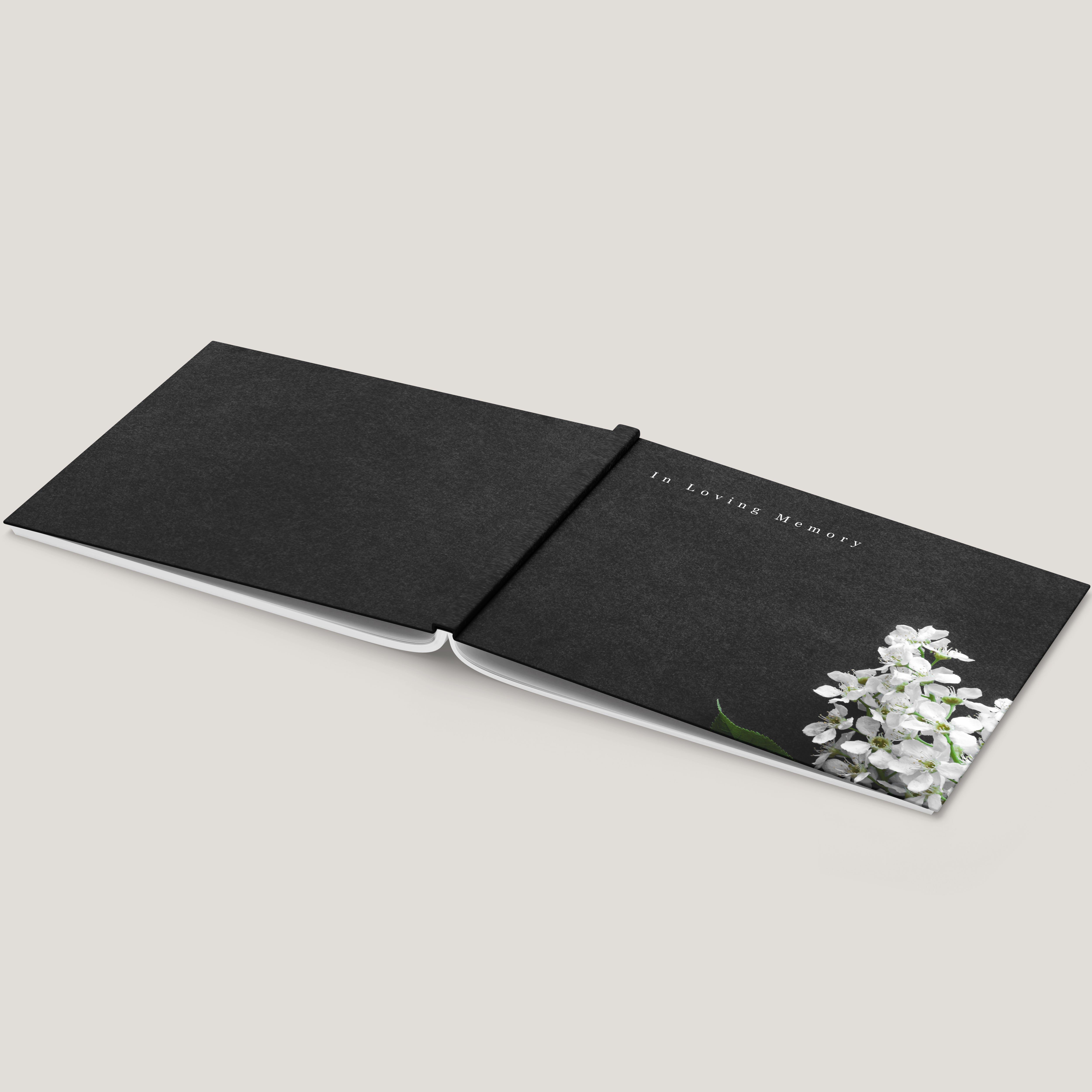 Funeral Black Flower Registry Hardcover (10 Pack)