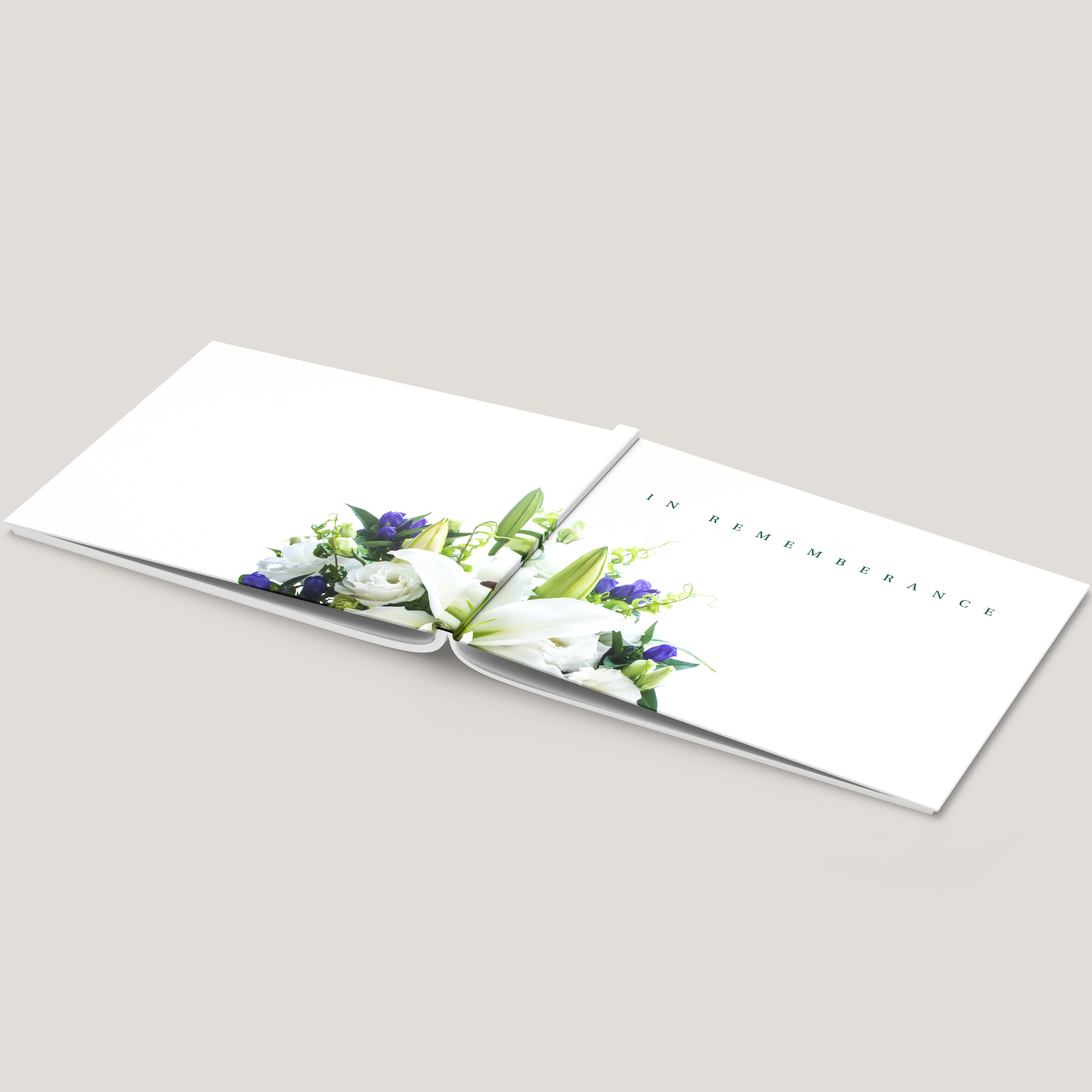 Funeral White Flower Registry Hardcover (10 Pack)