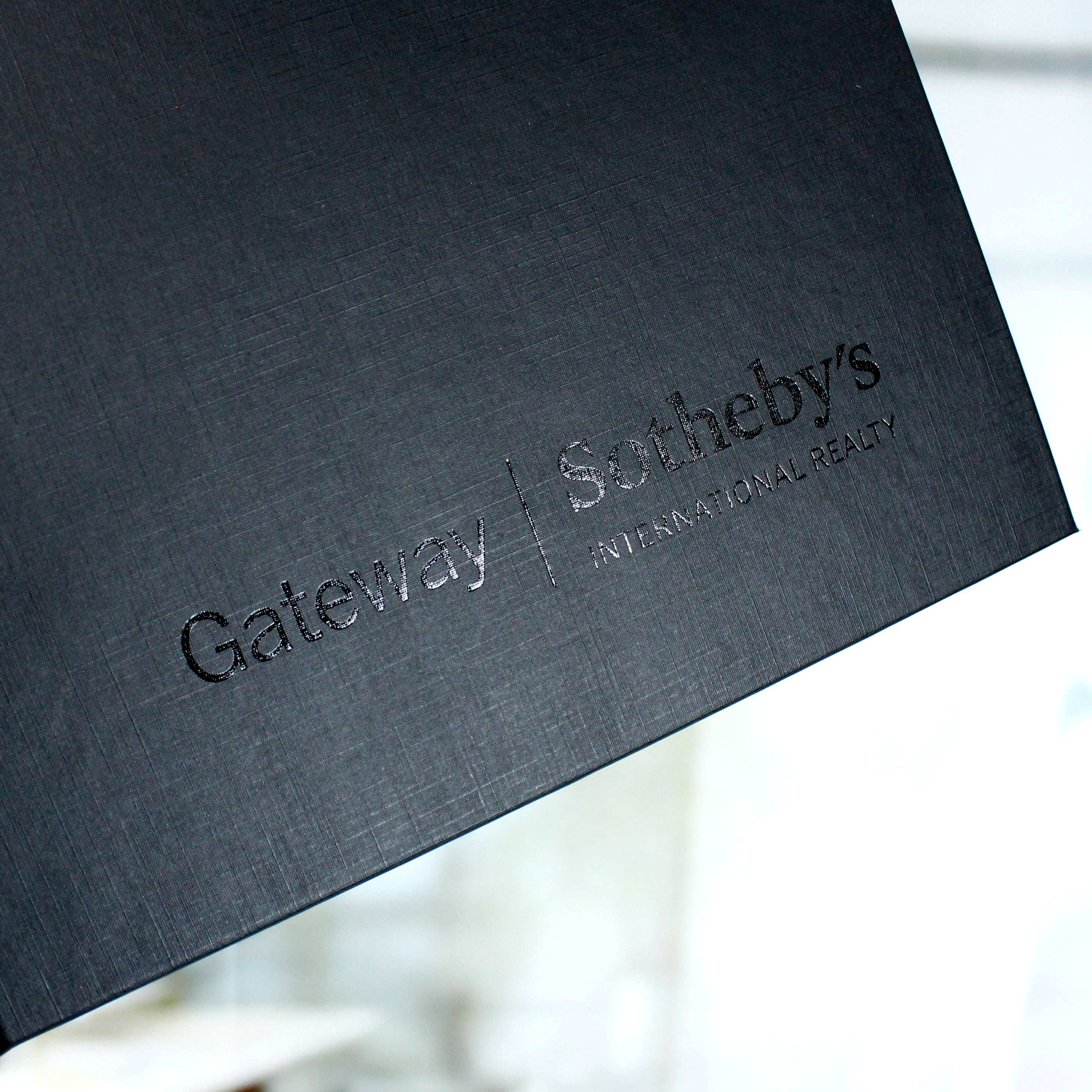 Peleman hardcover with black foil stamping — elegant metallic finish for sophisticated presentations