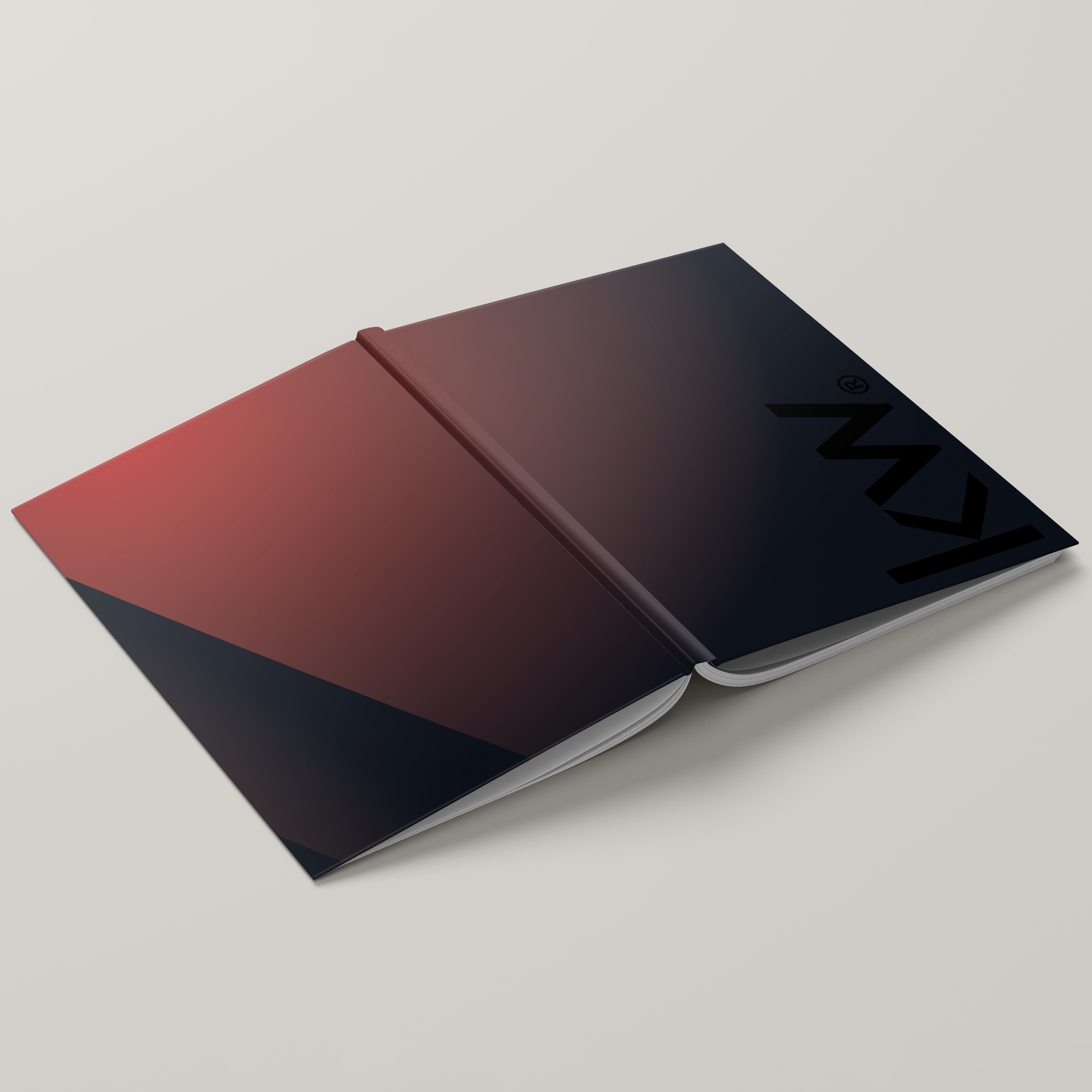 KW Ombre Red Bindable - Lay Flat HARDCOVER Soft Touch (10 Pack)