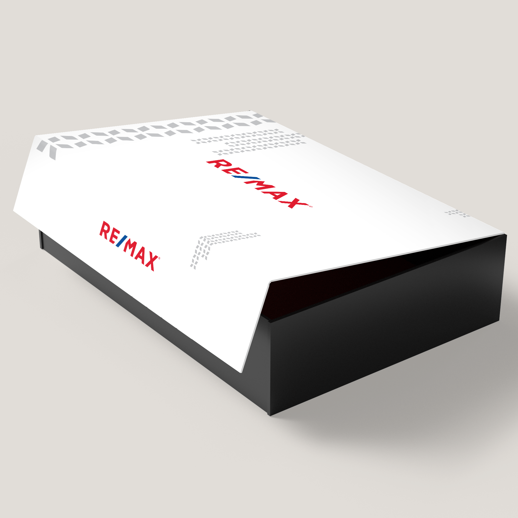 RE/MAX Dawn Large Gift Box. Bright and modern finish with sturdy construction, perfect for gifts and polished presentations.