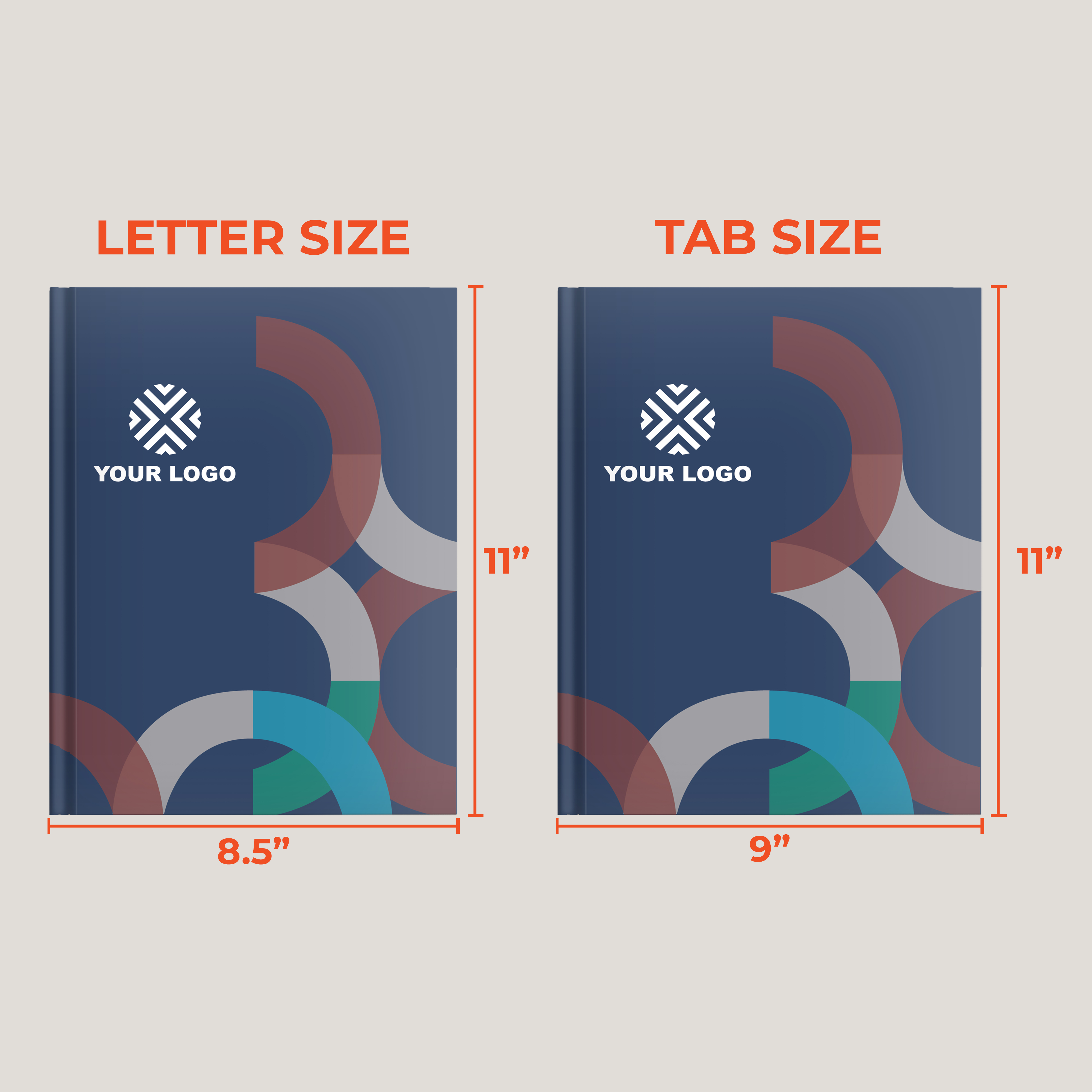 Tab Size Full Color Custom Hard Covers (Pack of 10)