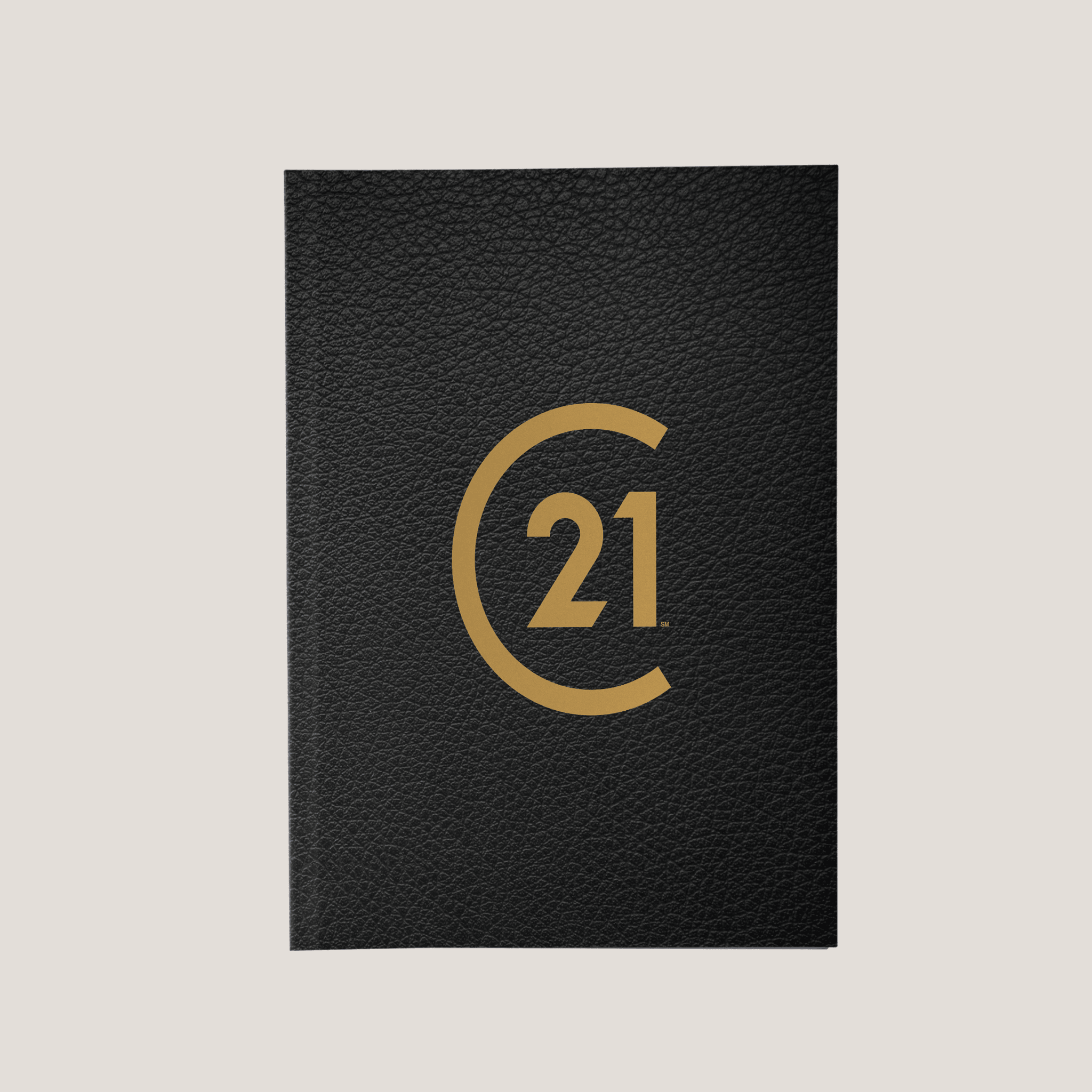 C21 Black Leather - Lay Flat POCKET FOLDER - CLEARANCE (40 Pack) - Peleman Industries Inc. -