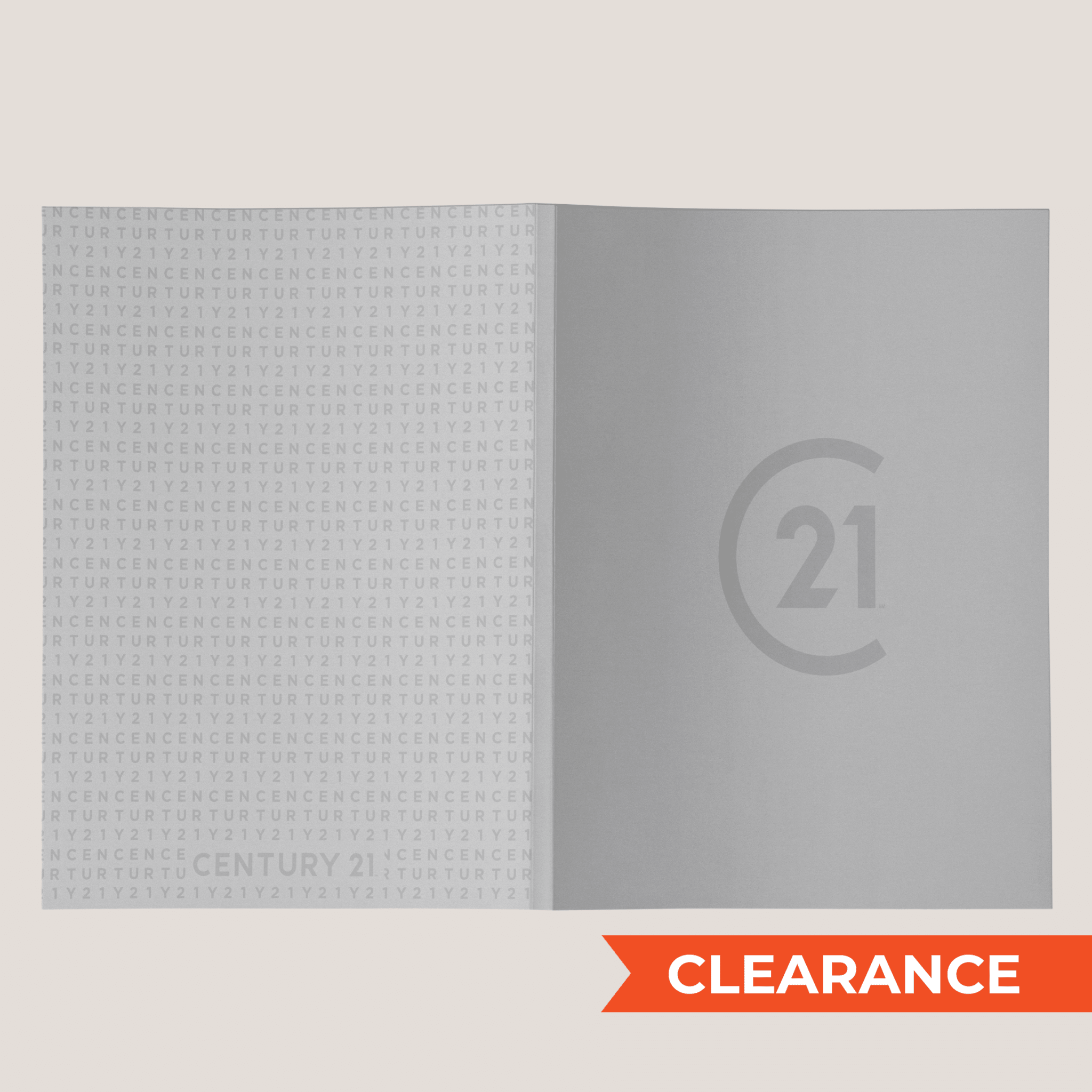 C21 Light Grey - Lay Flat POCKET FOLDER - CLEARANCE (40 Pack) - Peleman Industries Inc. -