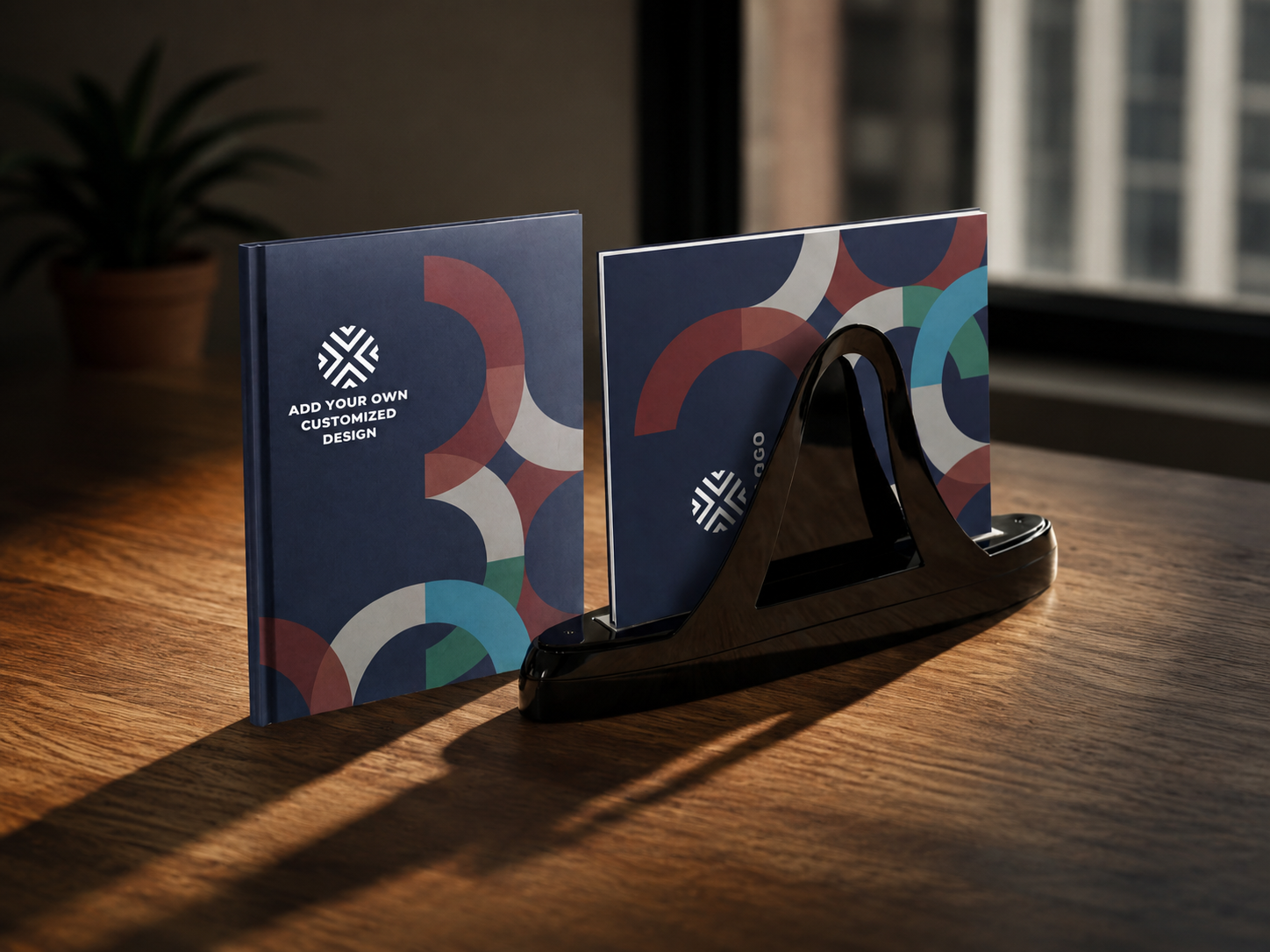 Before and after the binding process of a thermal binding machine listing presentation