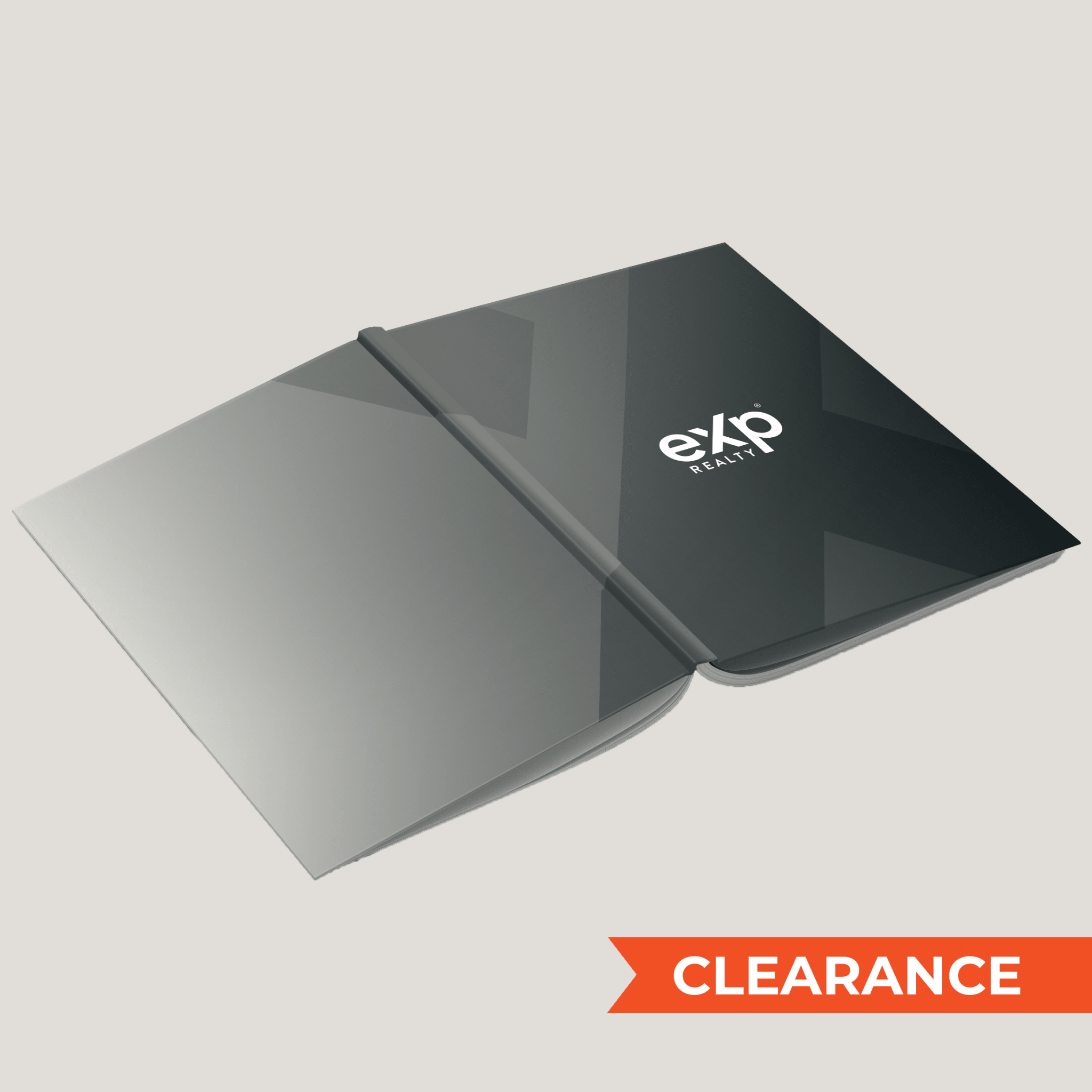 eXp Black/Grey - Lay Flat HARDCOVER - CLEARANCE (10 Pack) - Peleman Industries Inc. -