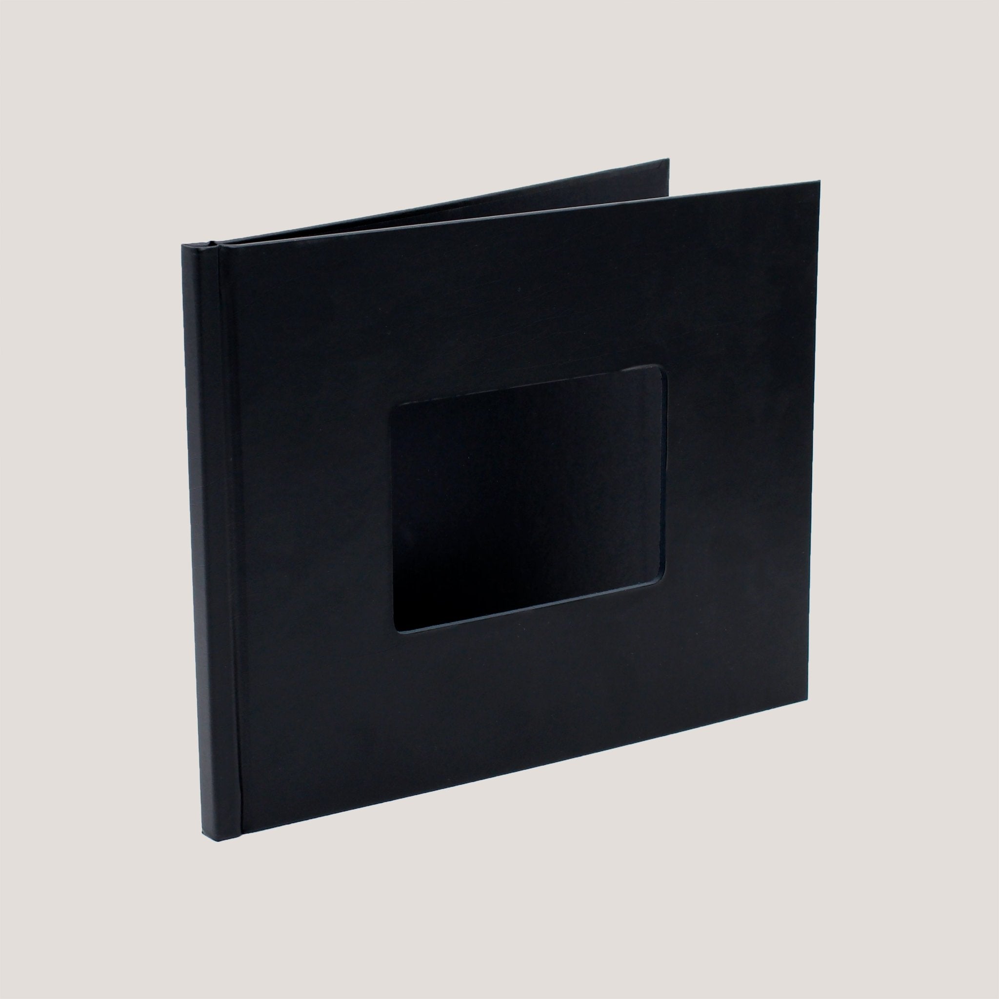 Faux Leather Photobooks w/ Window - Peleman Industries Inc. - Black - 05mm -
