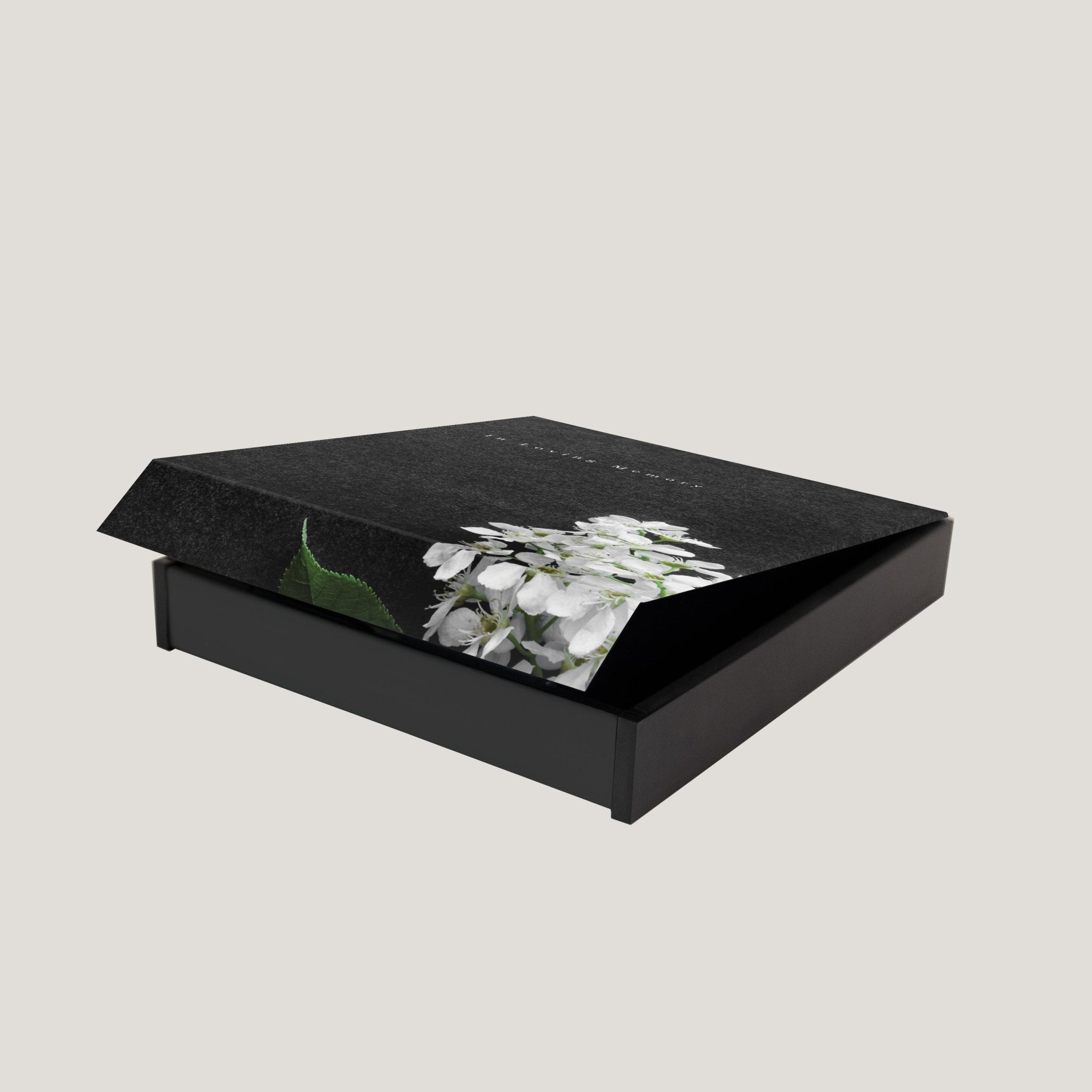 Funeral Black Flower 1.5" Keepsake Box (10 Pack) - Peleman Industries Inc. -