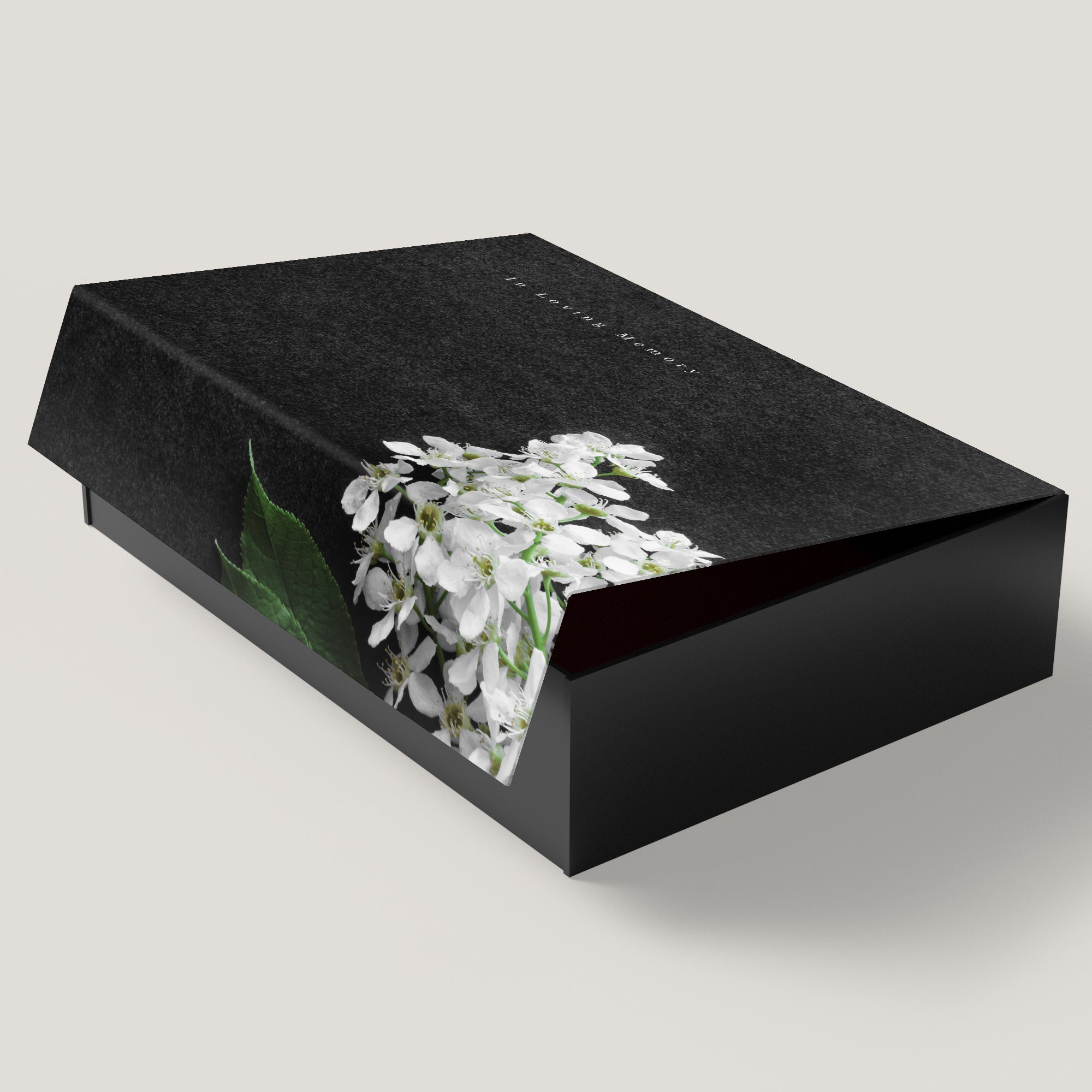 Funeral Black Flower 3.5" Keepsake Box (10 Pack) - Peleman Industries Inc. -
