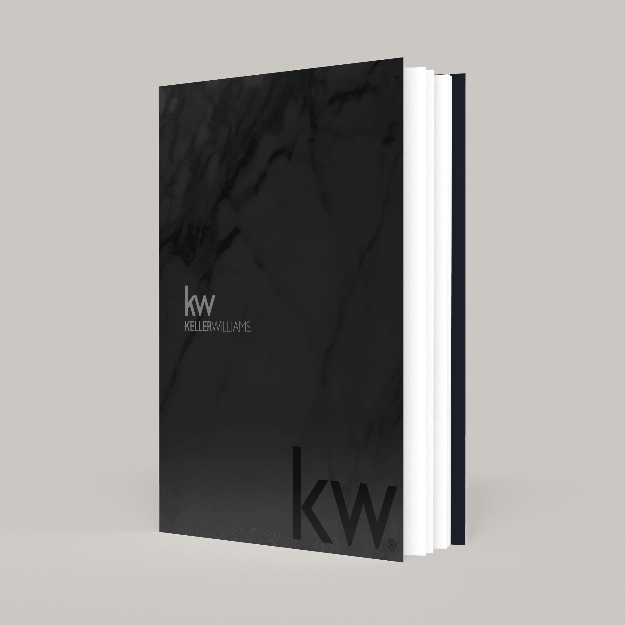 KW Black Marble Bindable - Lay Flat SOFTCOVER Soft Touch (40 Pack) - Peleman Industries Inc. -