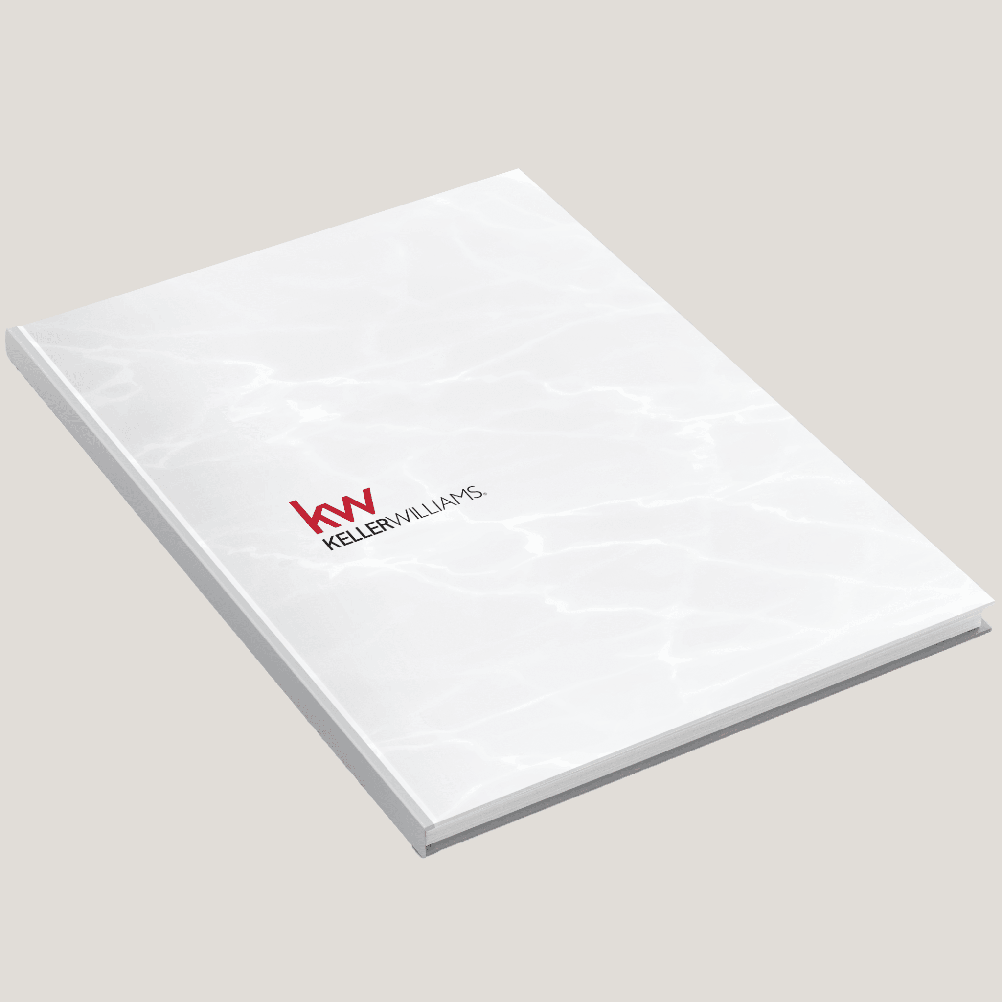 KW White Marble - (10 Pack) Lay Flat HARDCOVER - CLEARANCE - Peleman Industries Inc. -