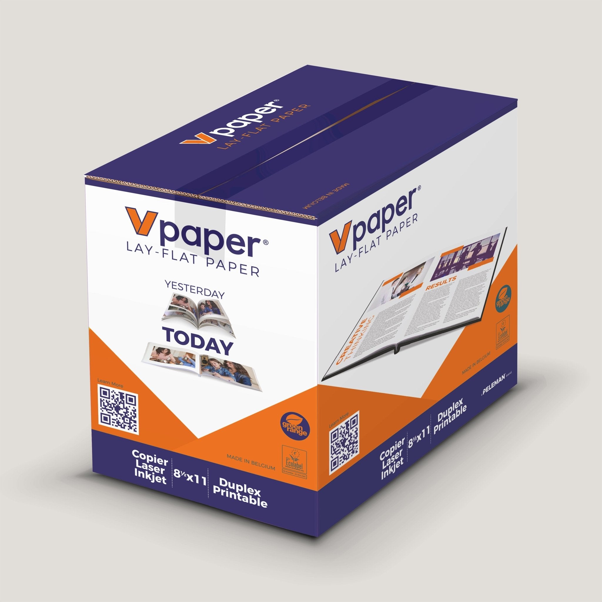 Lay - Flat Paper - V - paper - Peleman Industries Inc. - Landscape - 32lb (120gsm) -