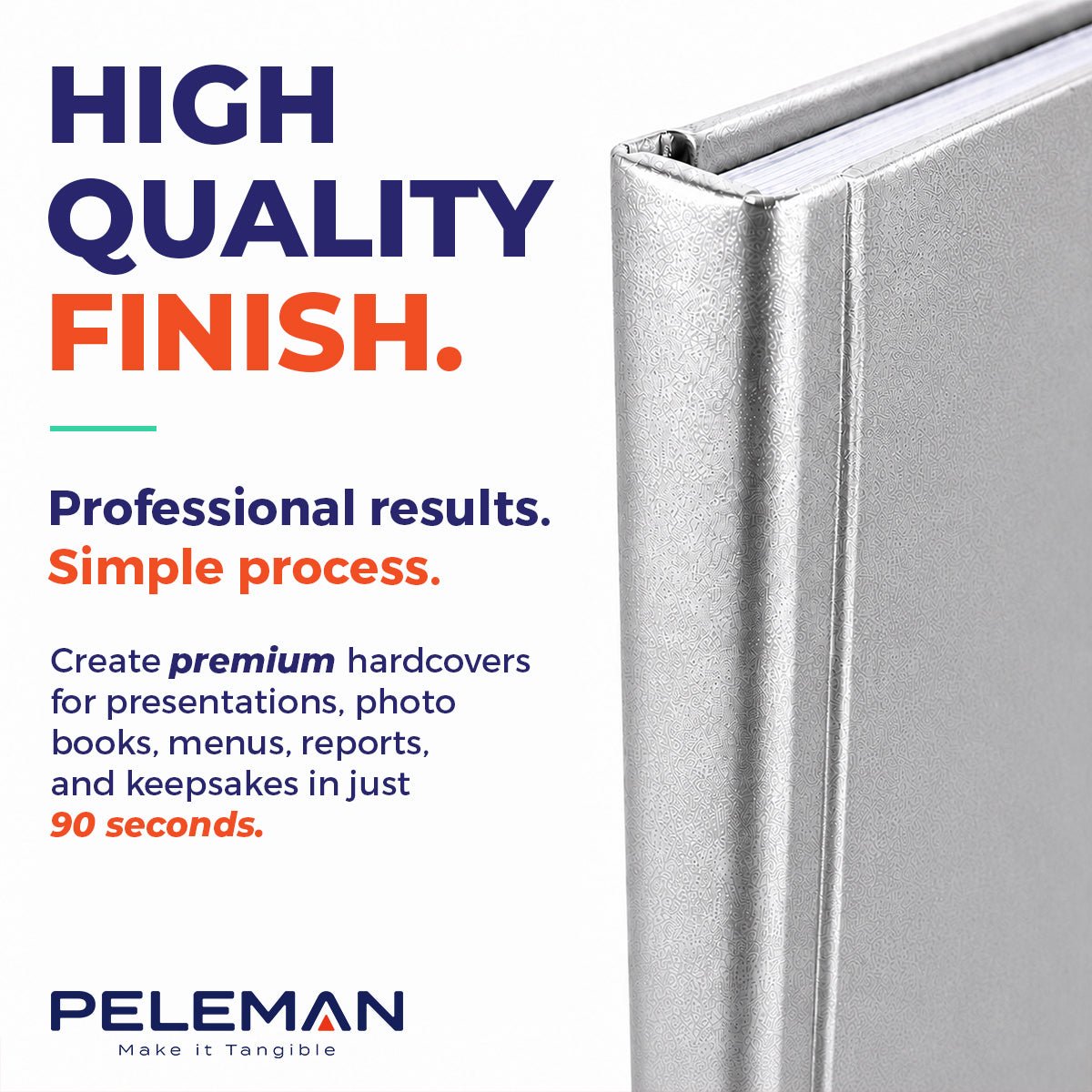 Lay Flat Professional Hardcovers - Peleman Industries Inc. - Black - 15 (Spine 20) -
