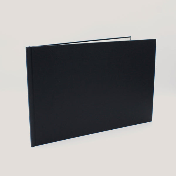 Lay - Flat Standard 11x17in Landscape Hardcovers (10 Pack) - Peleman Industries Inc. - Black Faux Linen - 15 (Spine 20) -