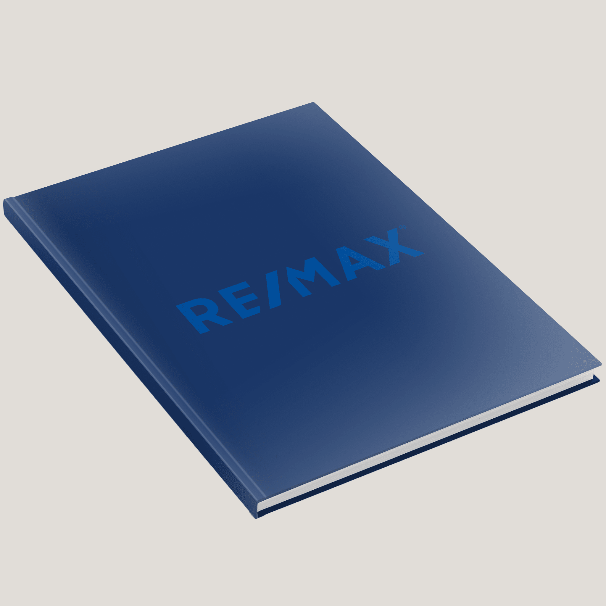 Re/Max Solid Blue - Lay Flat HARDCOVER - CLEARANCE (10 Pack) - Peleman Industries Inc. -