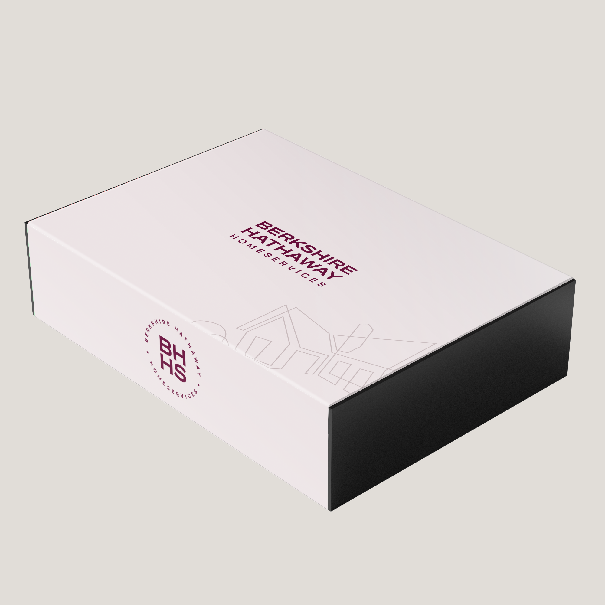BHHS Rose Large Gift Box. Elegant rose finish with durable construction, ideal for memorable presentations, gifts, or client experiences.
