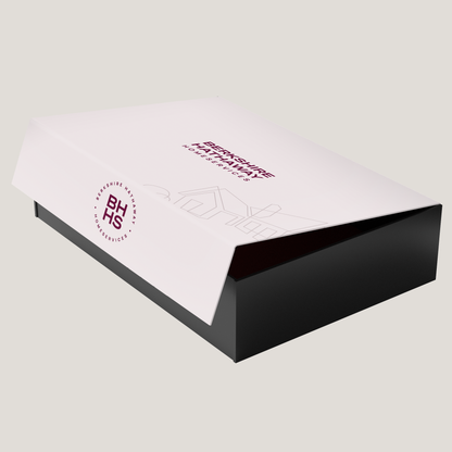 BHHS Rose Large Gift Box. Elegant rose finish with durable construction, ideal for memorable presentations, gifts, or client experiences.
