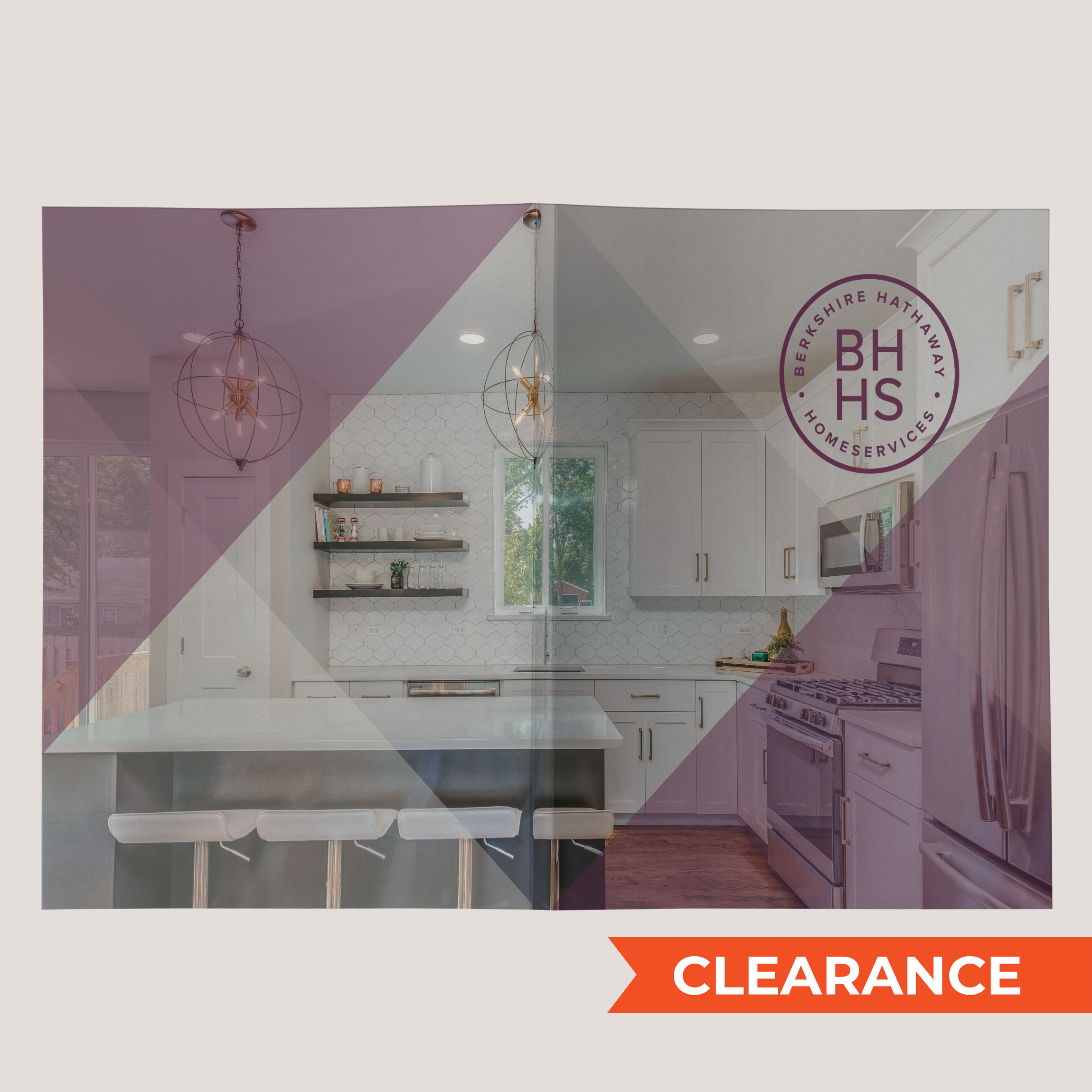 BHHS Kitchen Lay Flat Pocket Folder by Peleman Berkshire Hathaway HomeServices edition clearance pack of 40