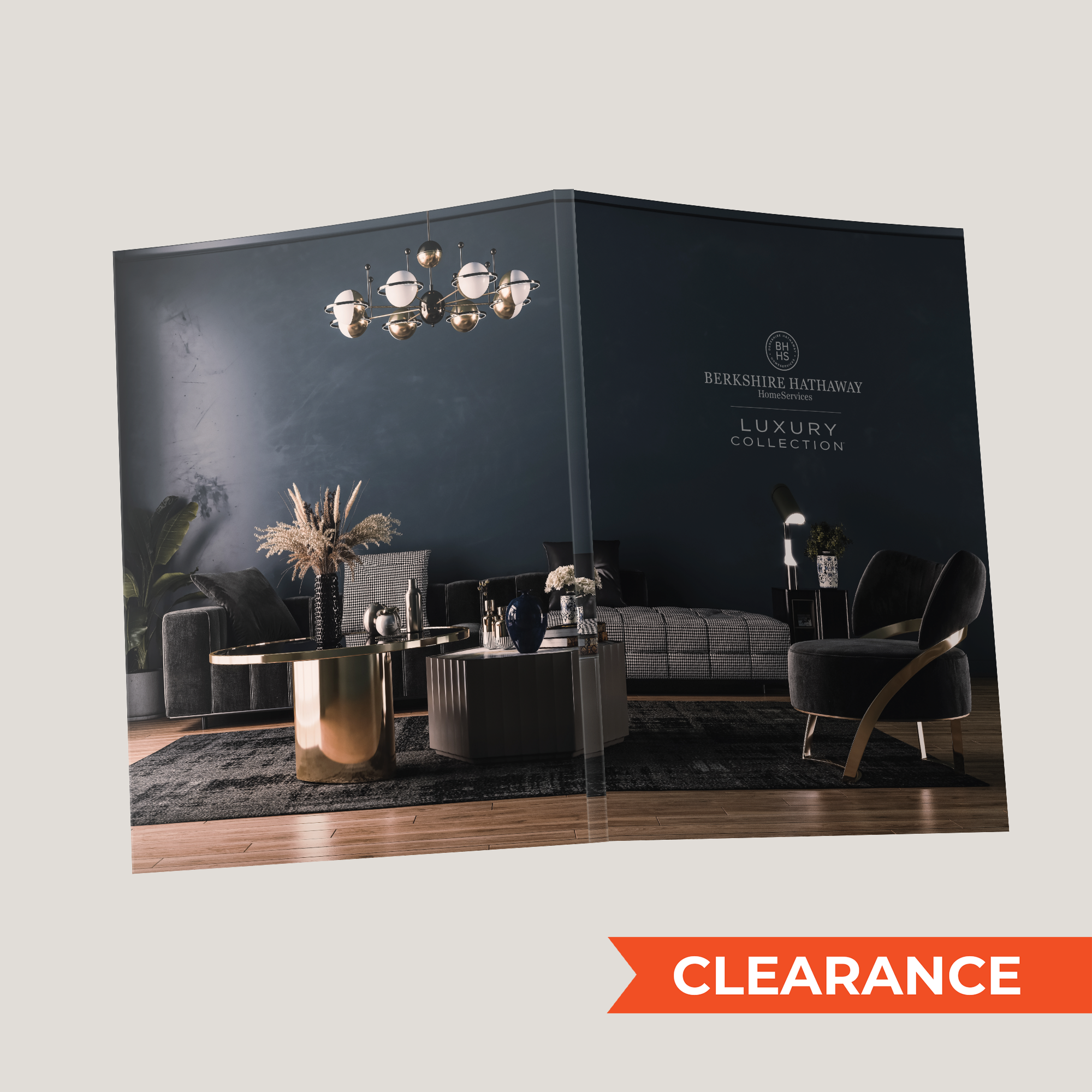 BHHS Luxury Living Lay Flat Softcover presentation cover by Peleman Berkshire Hathaway HomeServices edition clearance pack of 40