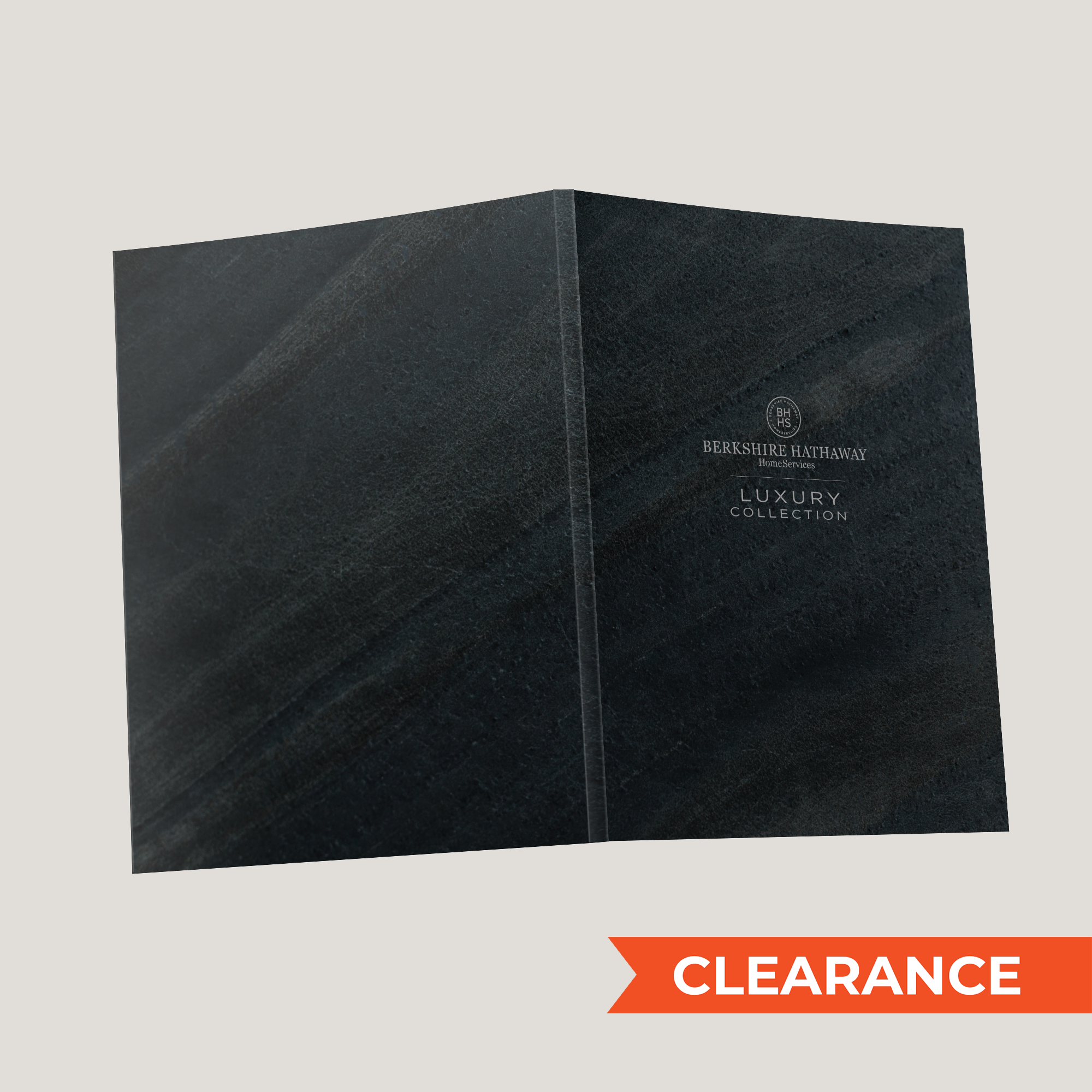 BHHS Luxury Texture Lay Flat Softcover presentation cover by Peleman Berkshire Hathaway HomeServices edition clearance pack of 40