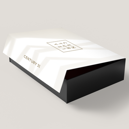 Century 21 Nest Large Gift Box. Stylish and sturdy design for presenting gifts or materials with professionalism. Perfect for client use.