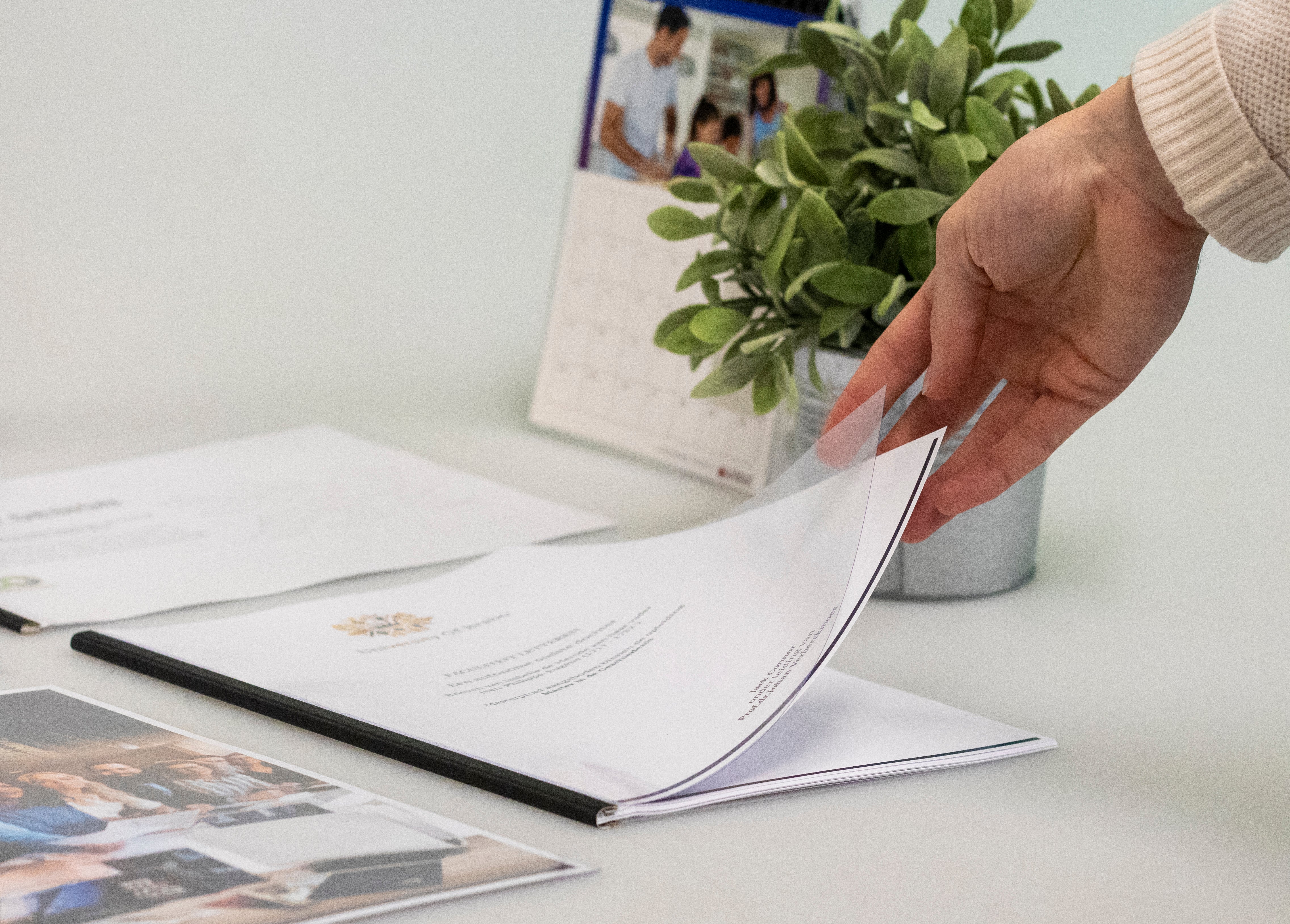 Peleman A4 flex cover for thermal binding — customizable with full-color print