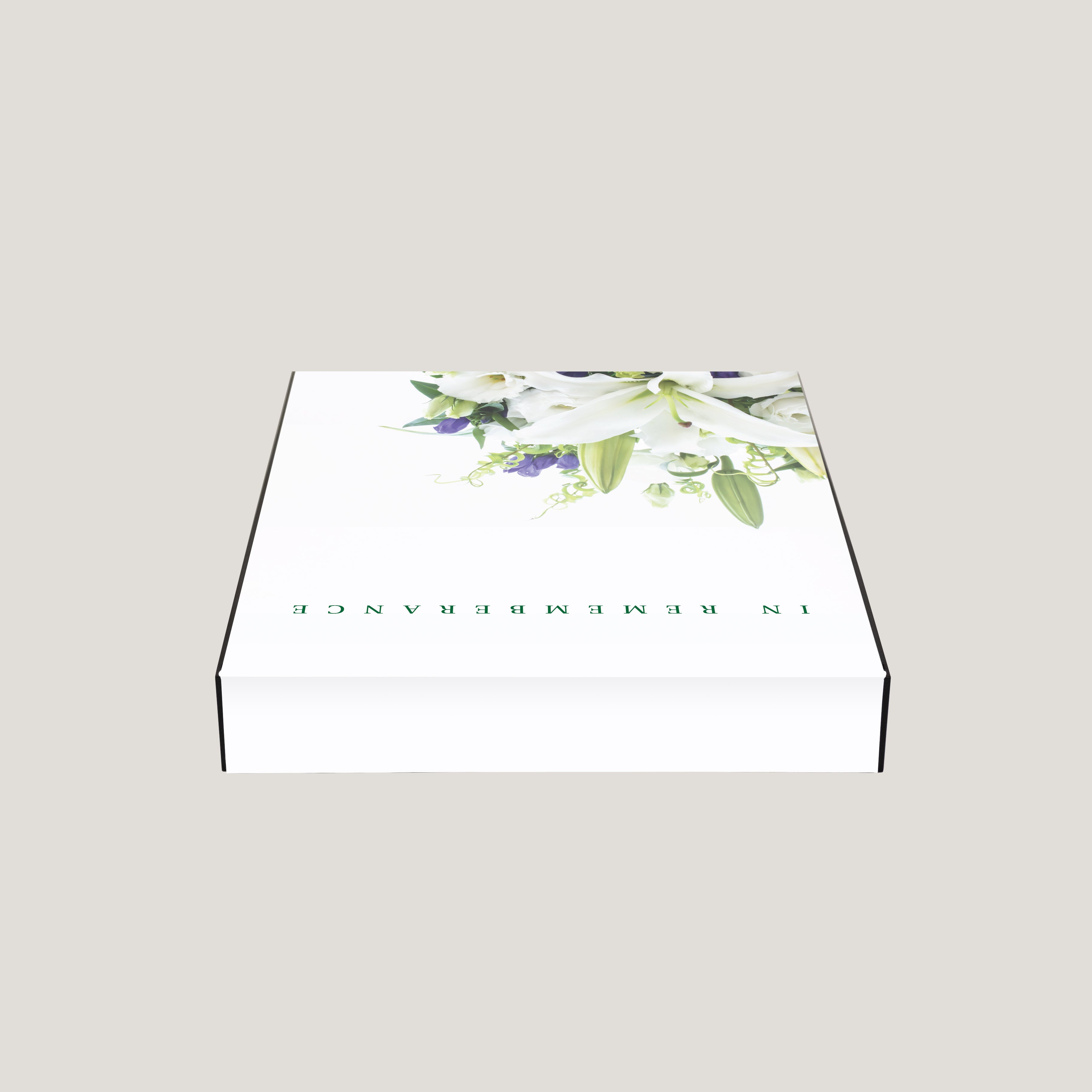 Funeral White Flower 1.5" Keepsake Box (10 Pack)