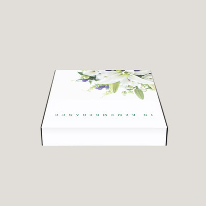 Funeral White Flower 1.5" Keepsake Box (10 Pack)