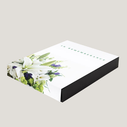 Funeral White Flower 1.5" Keepsake Box (10 Pack)