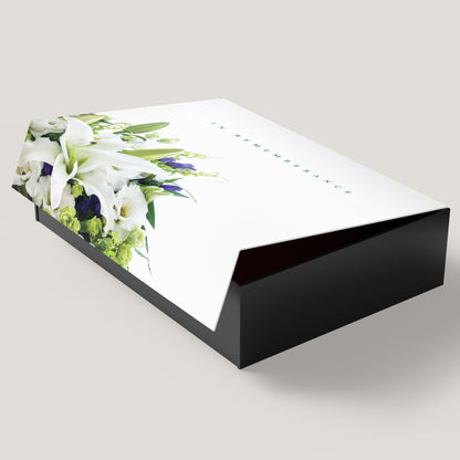Funeral White Flower 3.5" Keepsake Box (10 Pack)