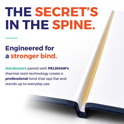 Peleman Thermal binding spine detail. Steel Spine