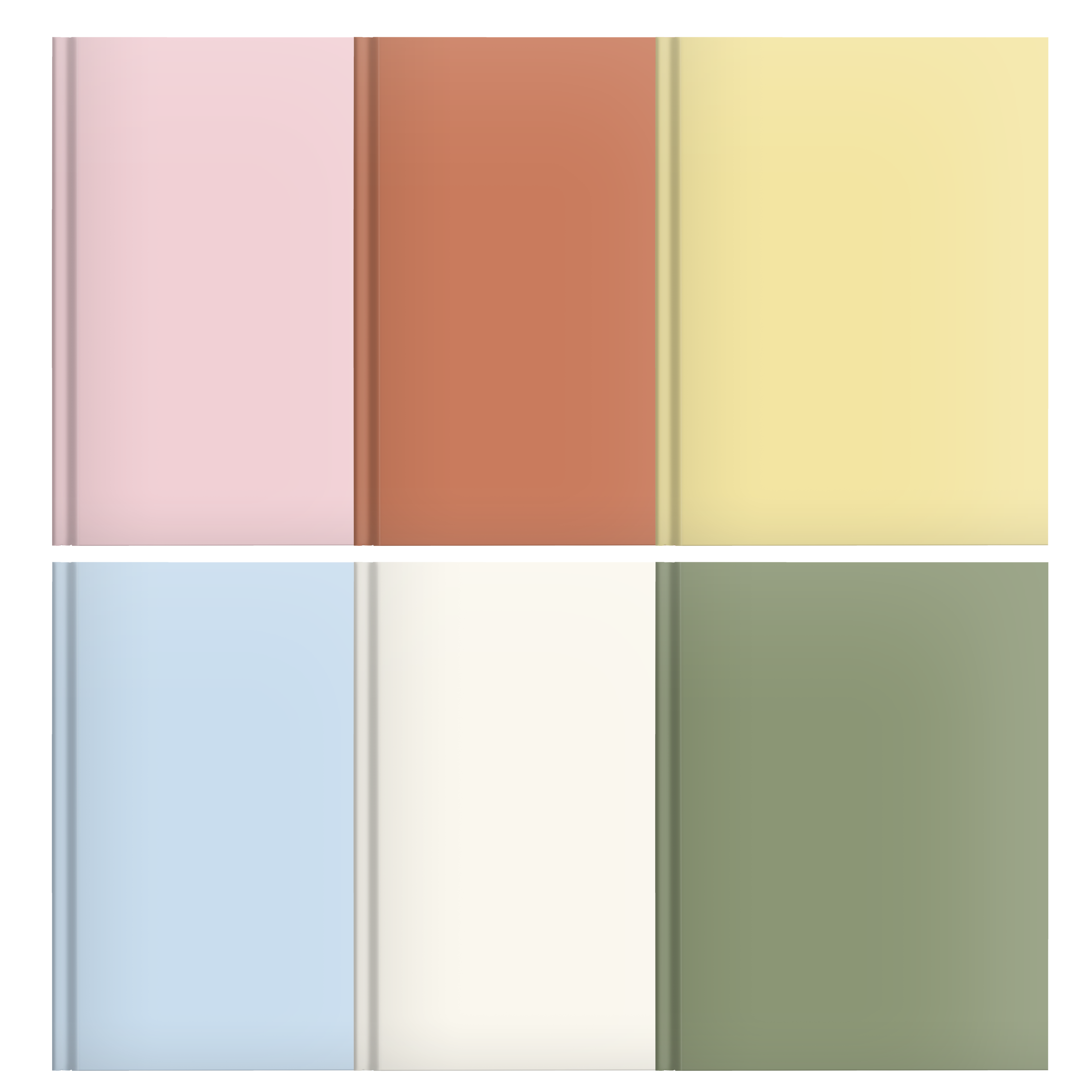 Peleman Solid Color Portrait Hardcover Kit for Unibind 60 Pro, Mixed 6-Pack