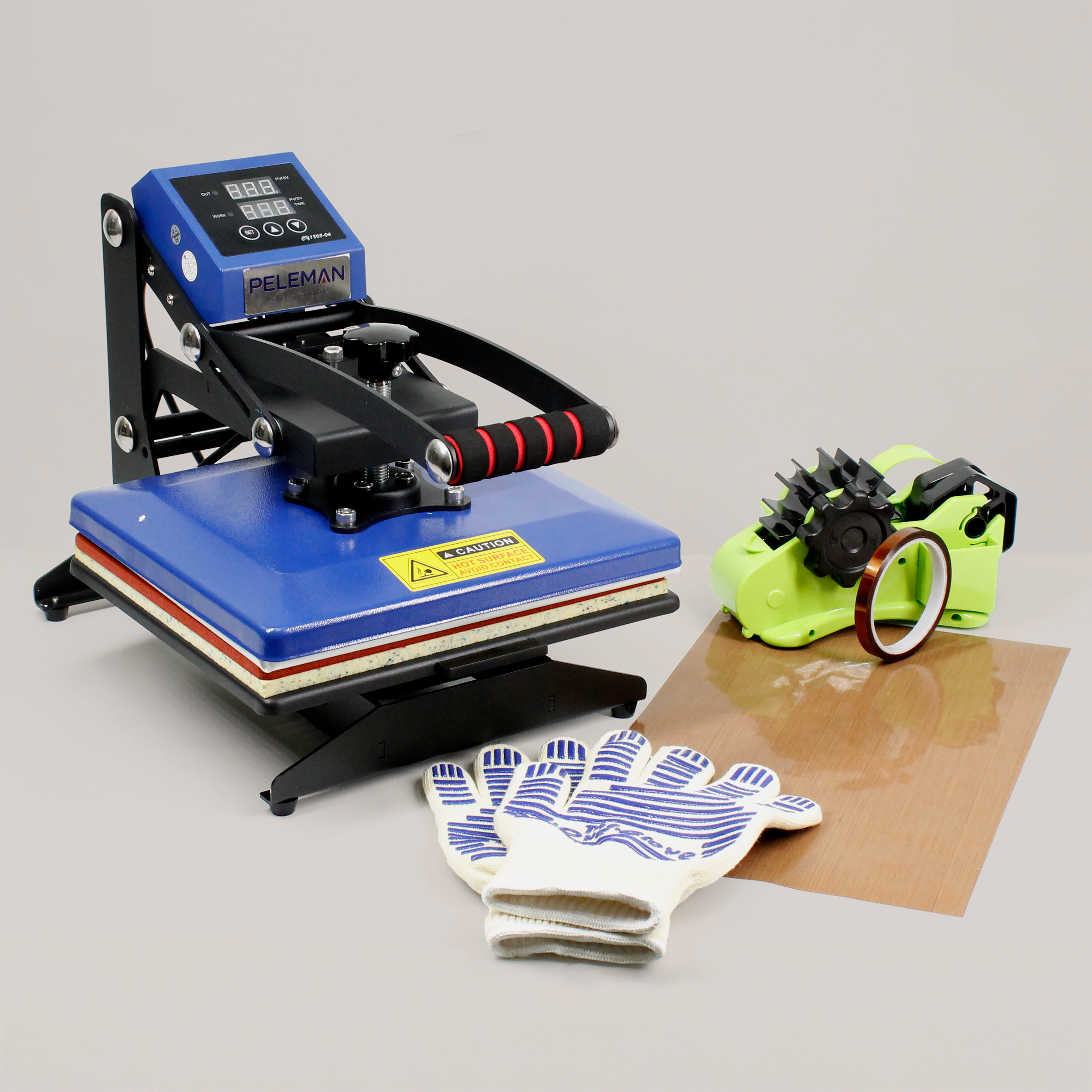 Sublimation Print In Heat Press by Peleman – desktop sublimation press with 25x30 cm heating plate for photo products