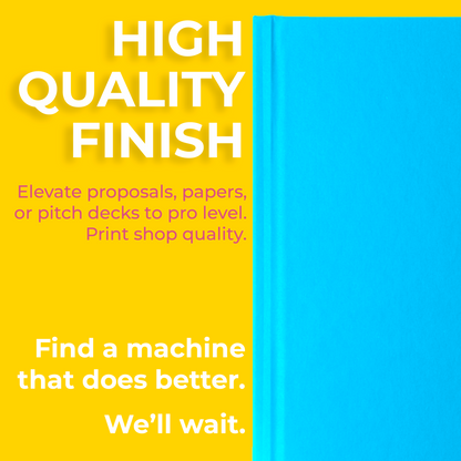 ProBind Luxe Premium Binding Machine with 10 Hardcovers for Pitch Decks, Presentations, and Photo Albums