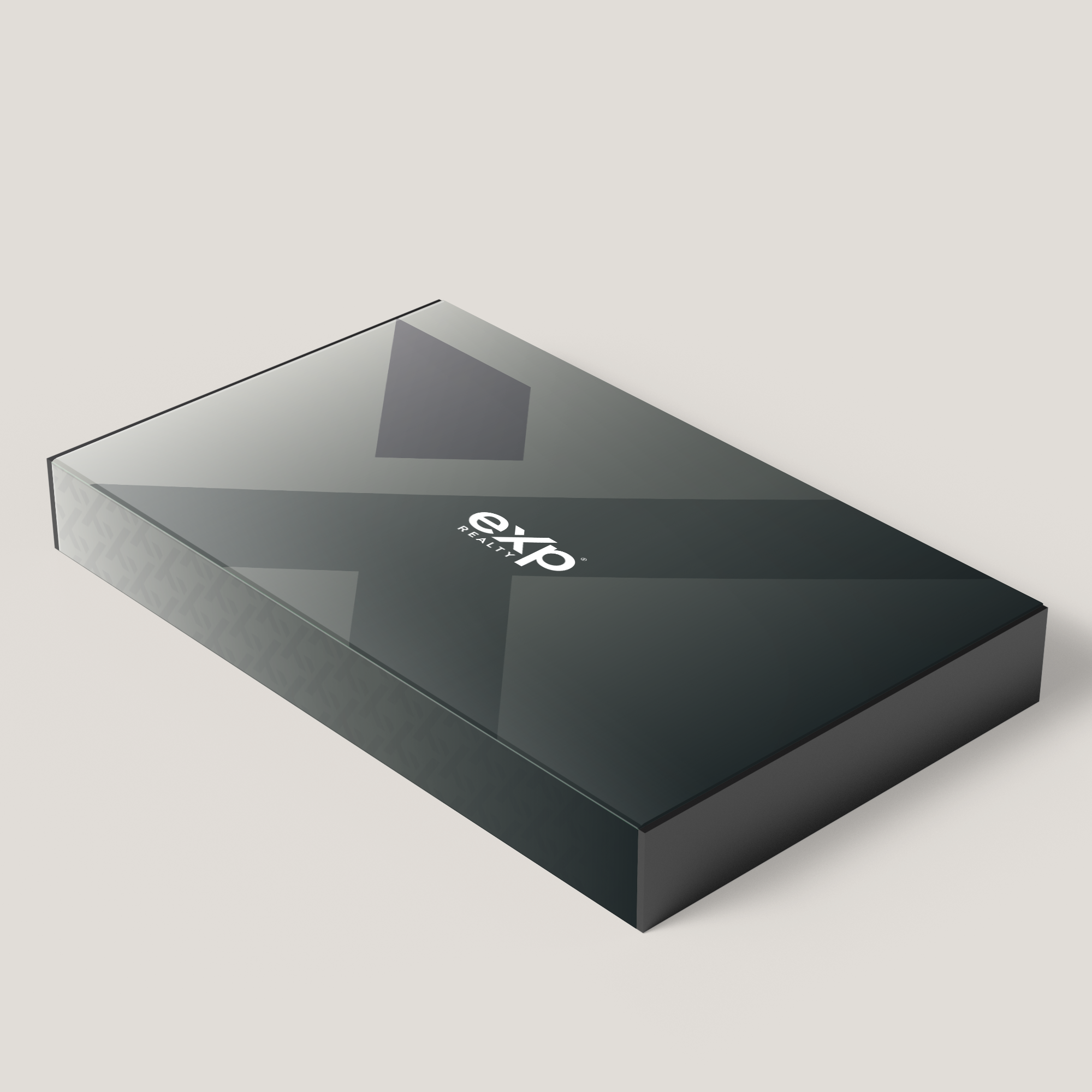 eXp Realty Black 1.75 Presentation Box. Sleek black finish with sturdy design, ideal for professional listing presentations