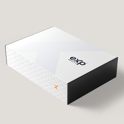 eXp Realty White Large Gift Box. Crisp white design with lasting durability, crafted for professional gift giving and presentations.