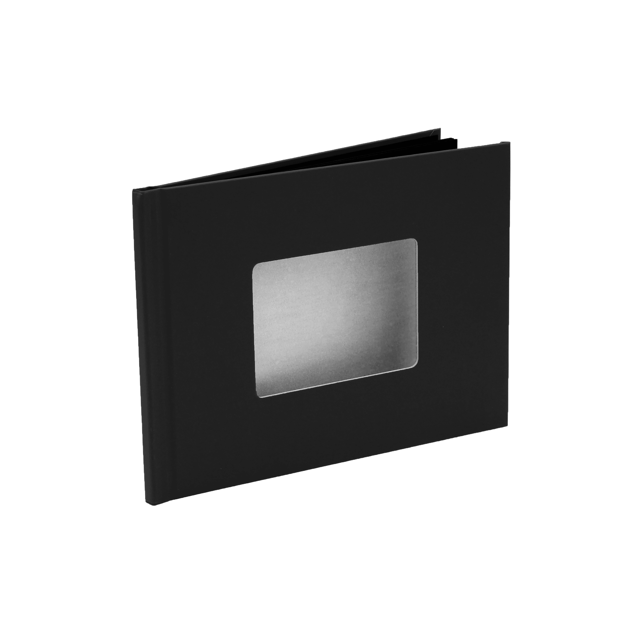 Black Peel & Stick Photo Books - Peleman Industries Inc. - 6x8 inch - 3x4.125 inch Window -
