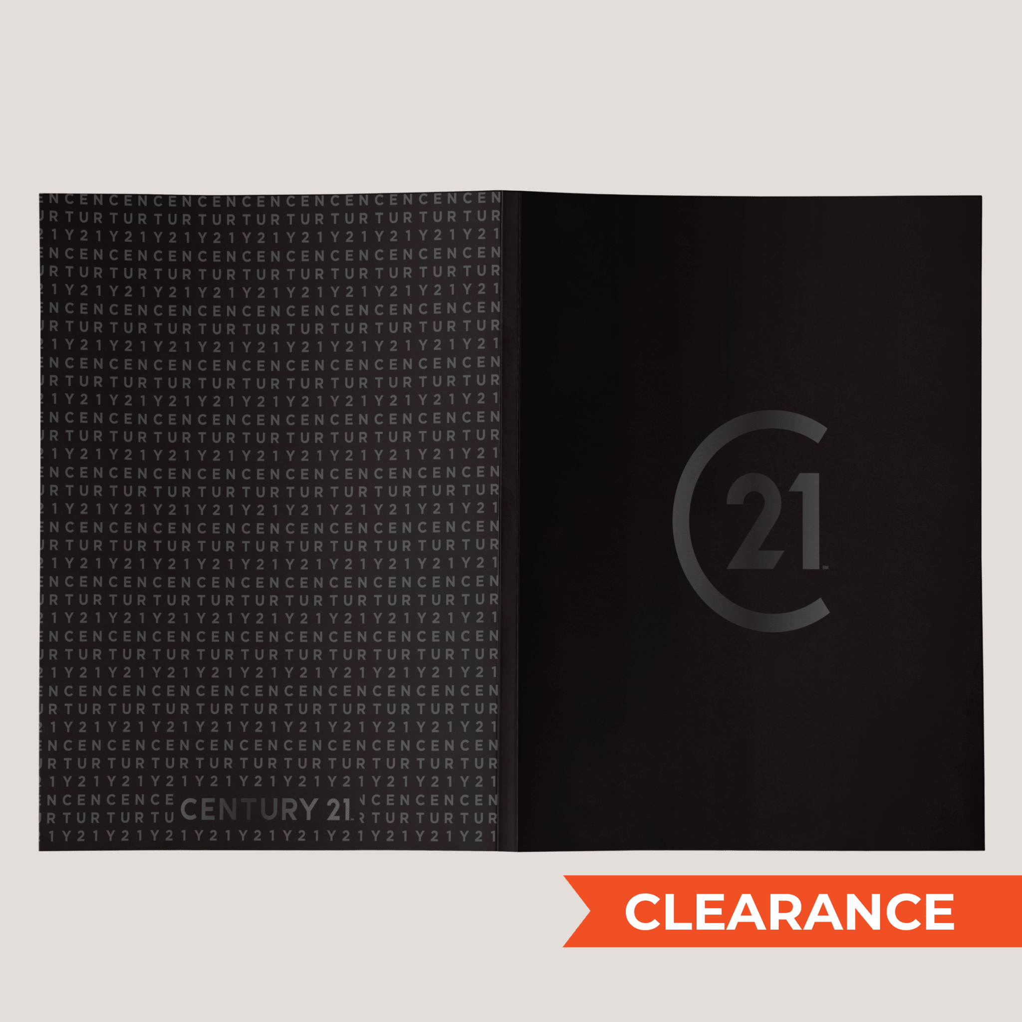 C21 Black Black Logo - Lay Flat POCKET FOLDER - CLEARANCE (40 Pack) - Peleman Industries Inc. - 