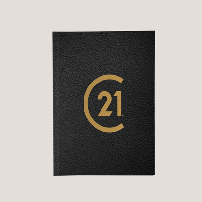 C21 Black Leather - Lay Flat POCKET FOLDER - CLEARANCE (40 Pack) - Peleman Industries Inc. - 