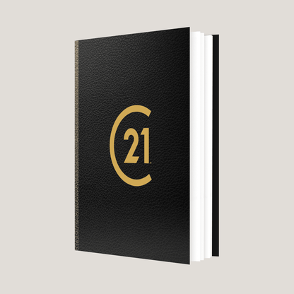 C21 Black Leather - Lay Flat SOFTCOVER - CLEARANCE (40 Pack) - Peleman Industries Inc. - 