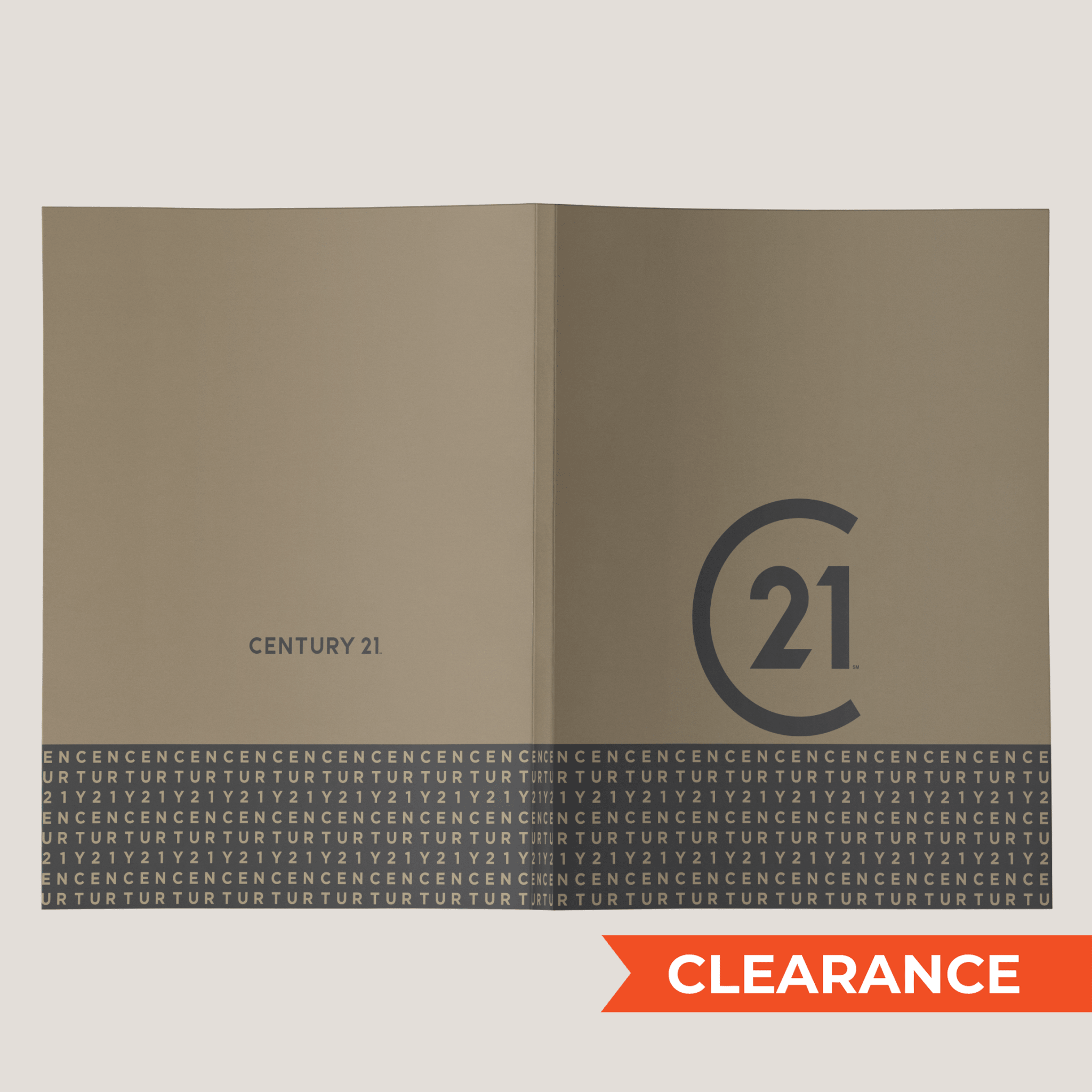 C21 Dark Gold Bar - Lay Flat POCKET FOLDER - CLEARANCE (40 Pack) - Peleman Industries Inc. - 
