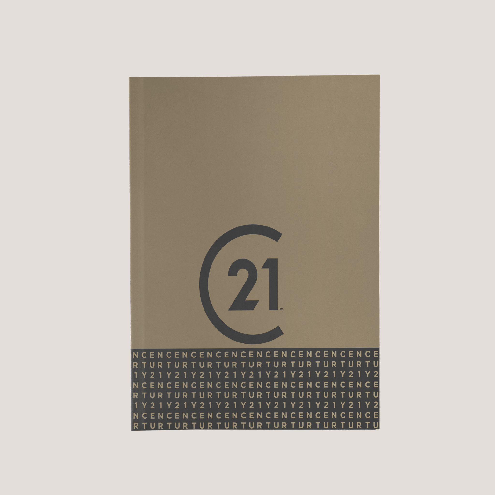 C21 Dark Gold Bar - Lay Flat POCKET FOLDER - CLEARANCE (40 Pack) - Peleman Industries Inc. - 