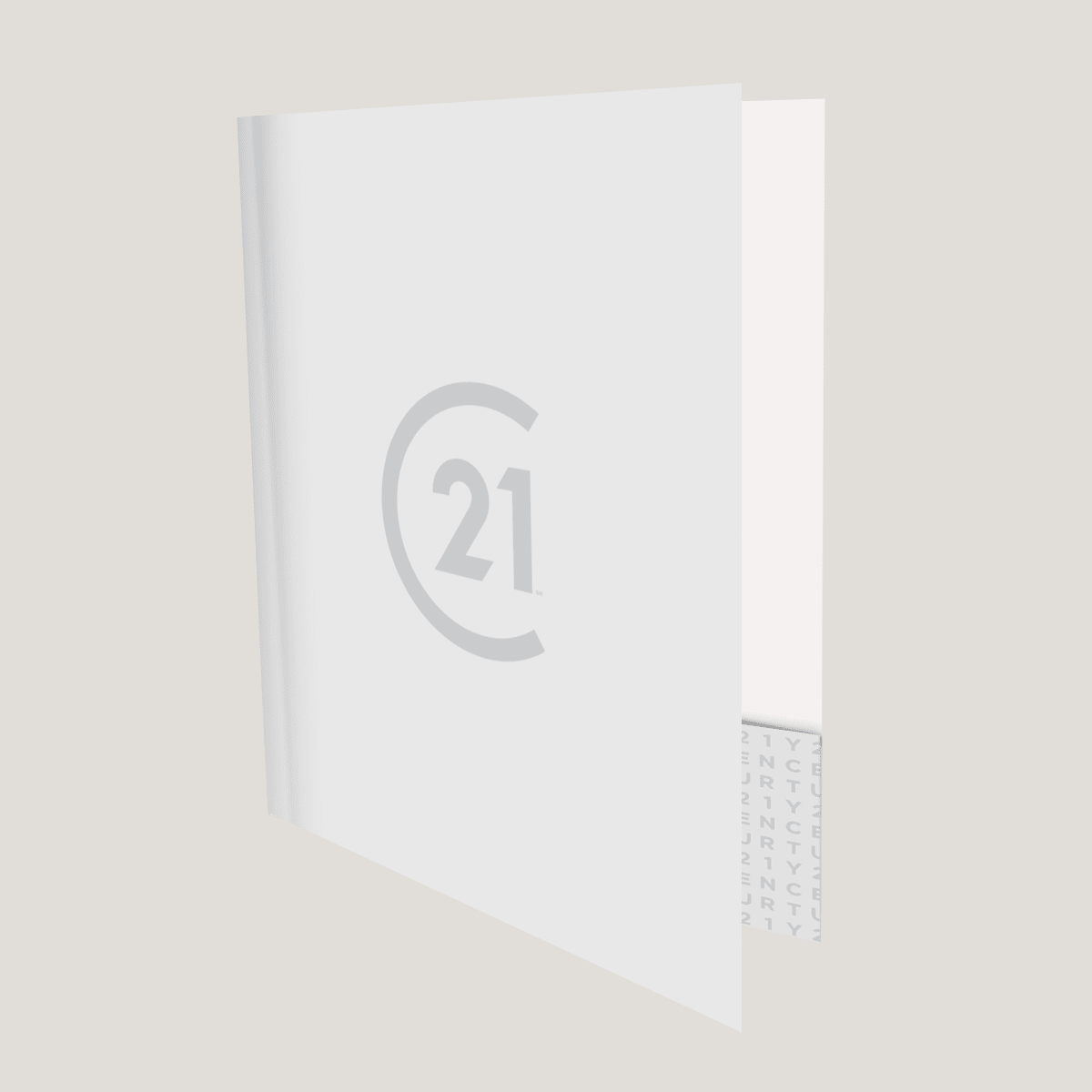 C21 Light Grey - Lay Flat POCKET FOLDER - CLEARANCE (40 Pack) - Peleman Industries Inc. - 